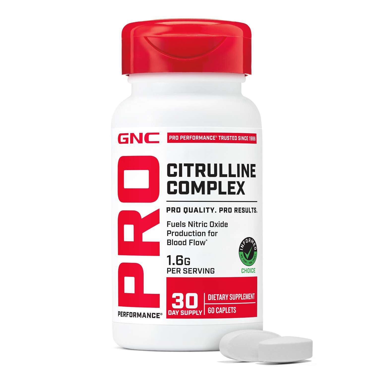 Citrulline Complex 1700mg - 60 Tablets (30 Servings) | GNC