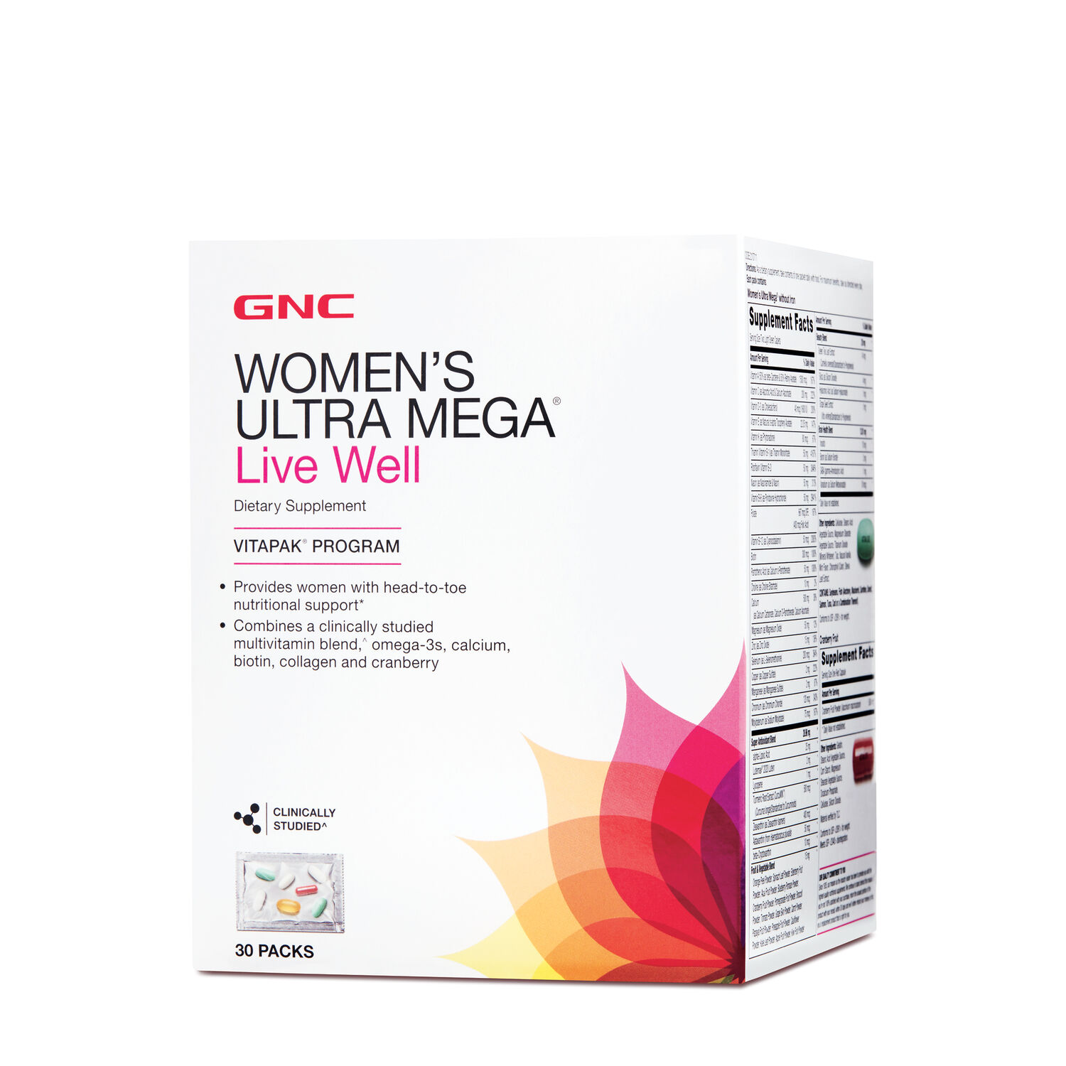 GNC Women's Ultra Mega Live Well Vitapak Program
