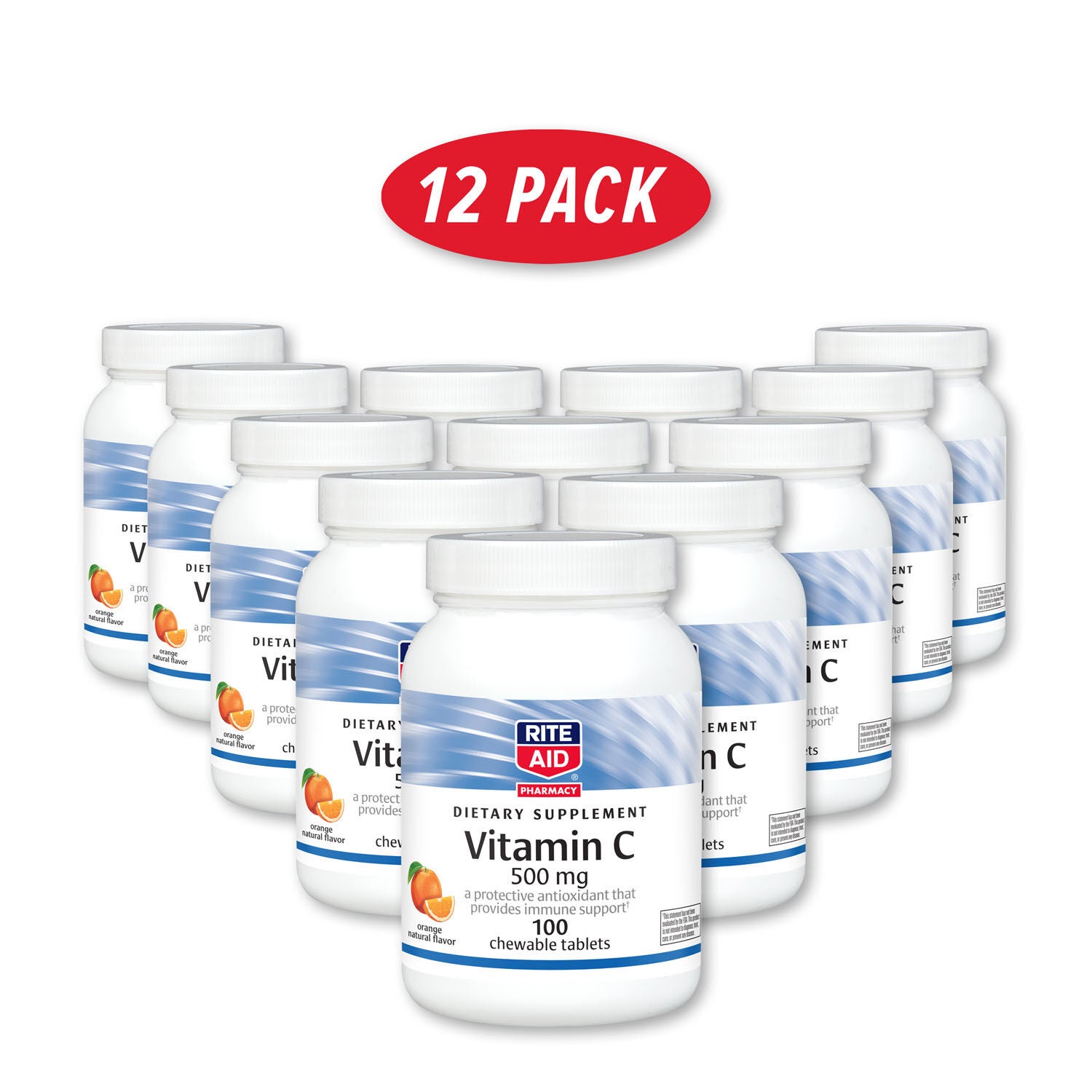 Vitamin C 500mg Orange 12 Packs GNC