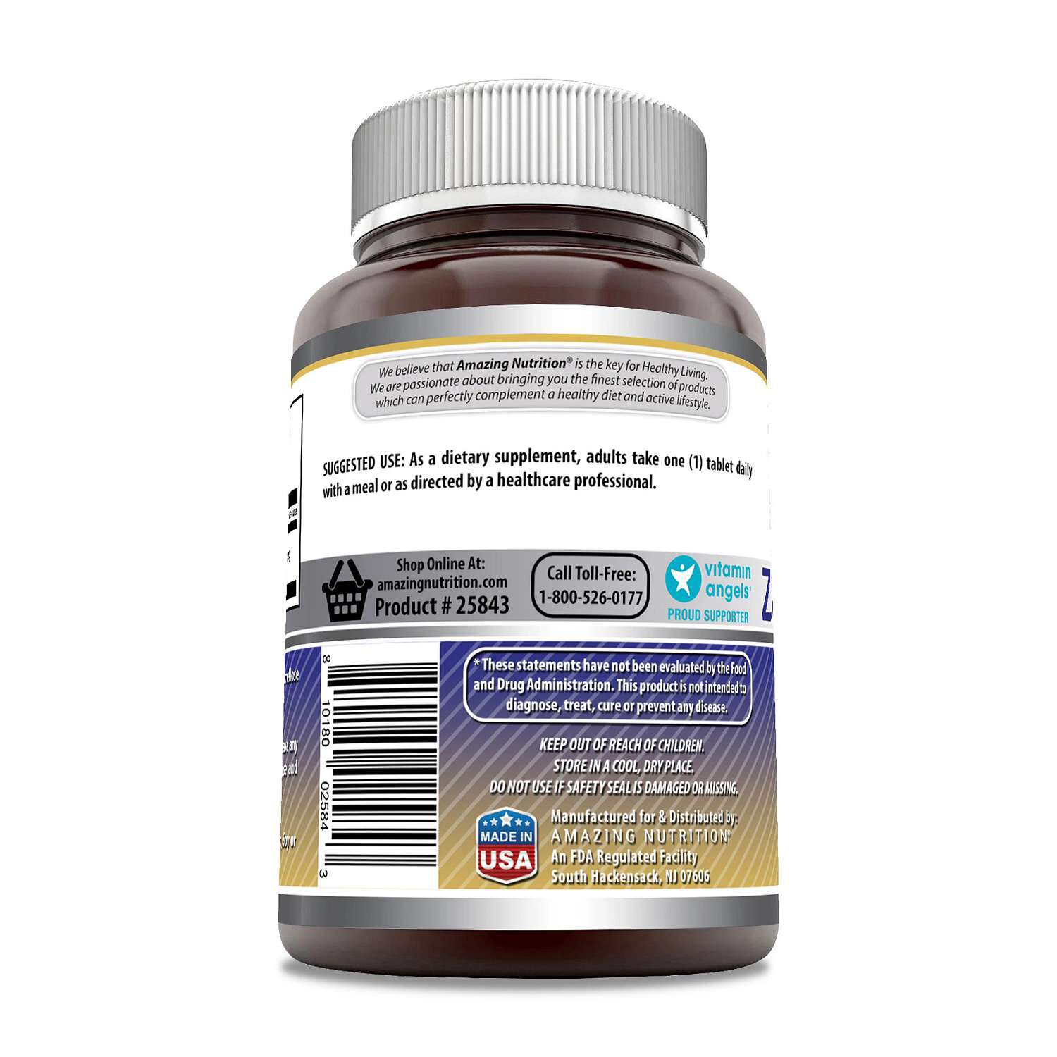 Zinc Gluconate 50mg - 250 Tablets (250 Servings)