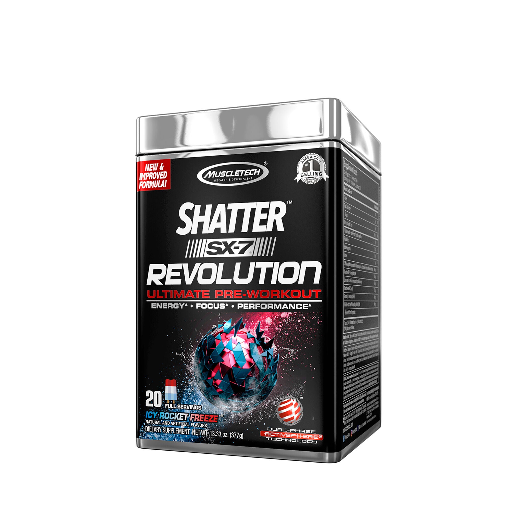 Muscletech Shatter Sx 7 Revolution Icy Rocket Freeze Gnc