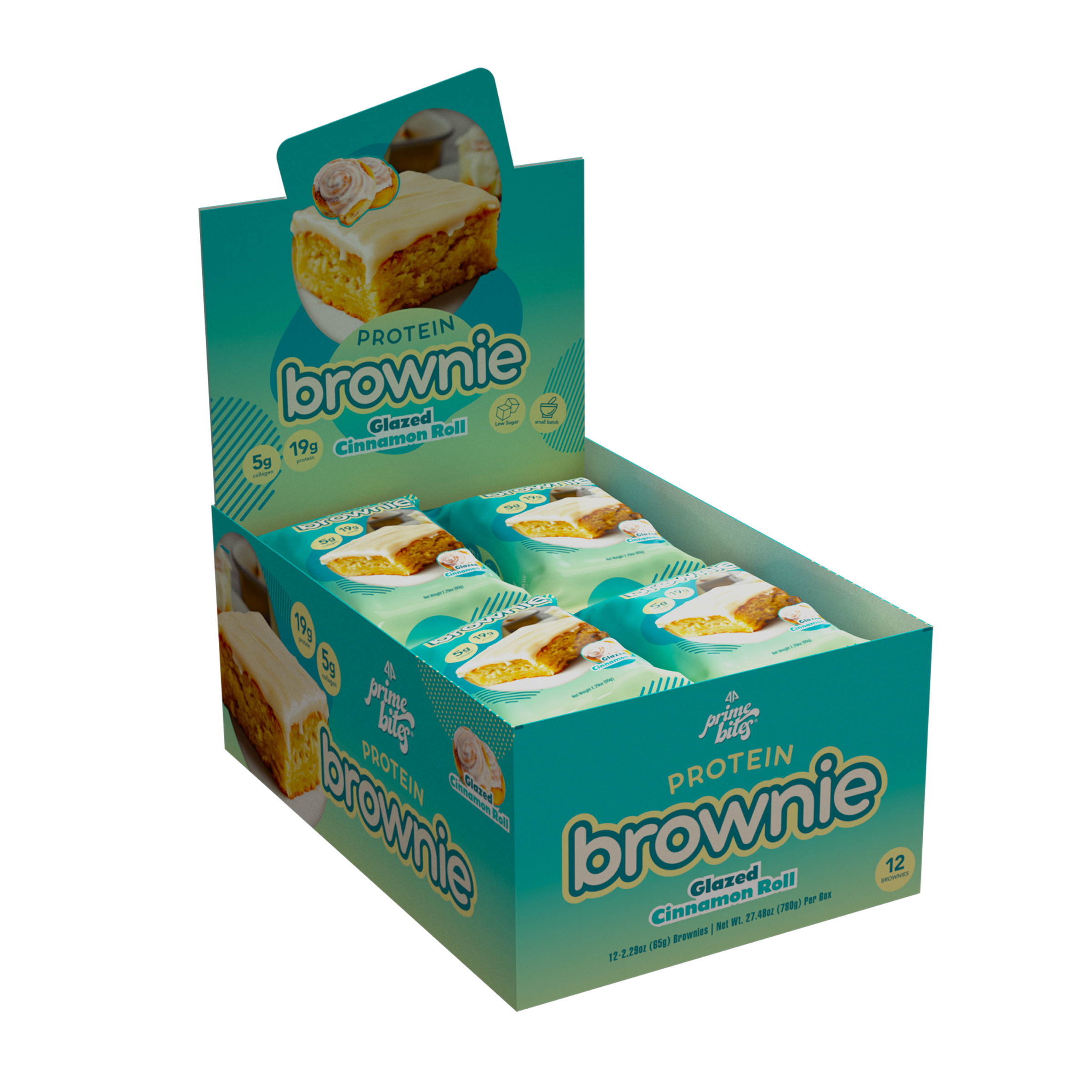 Protein Brownie - Glazed Cinnamon Roll (12 Brownies)  | GNC