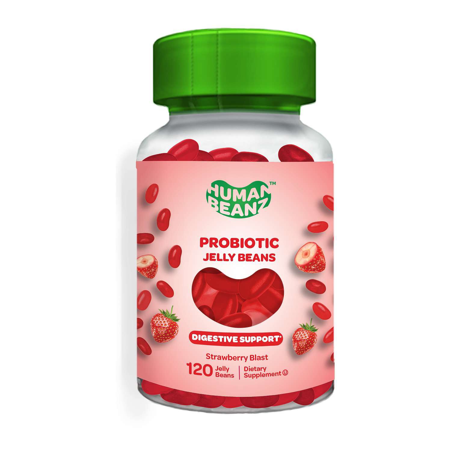 Probiotic Jelly Beans - Strawberry Blast - 120 Jelly Beans (30 Servings)