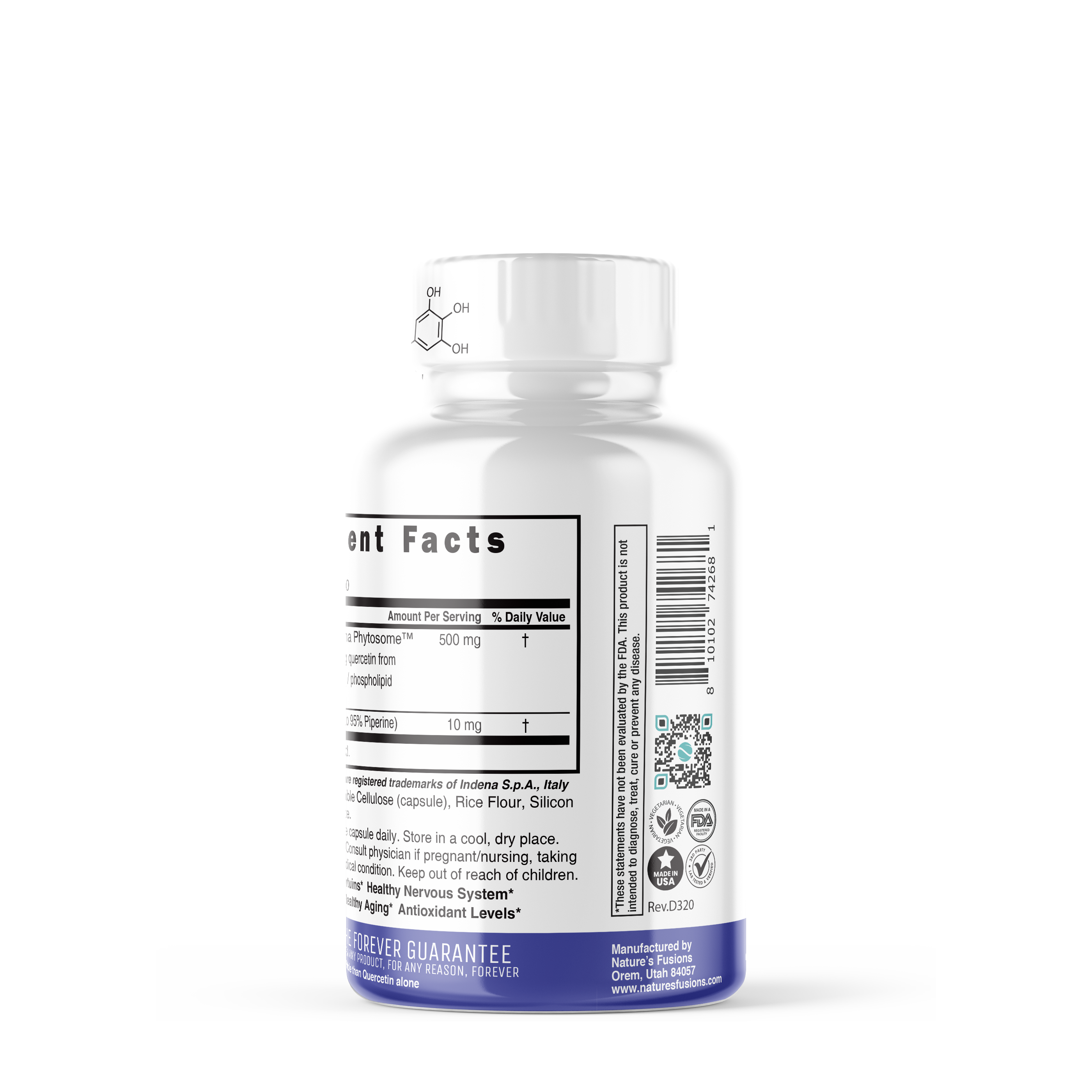 Quercetin Plus 500mg - 60 Vegan Capsules (60 Servings)  | GNC