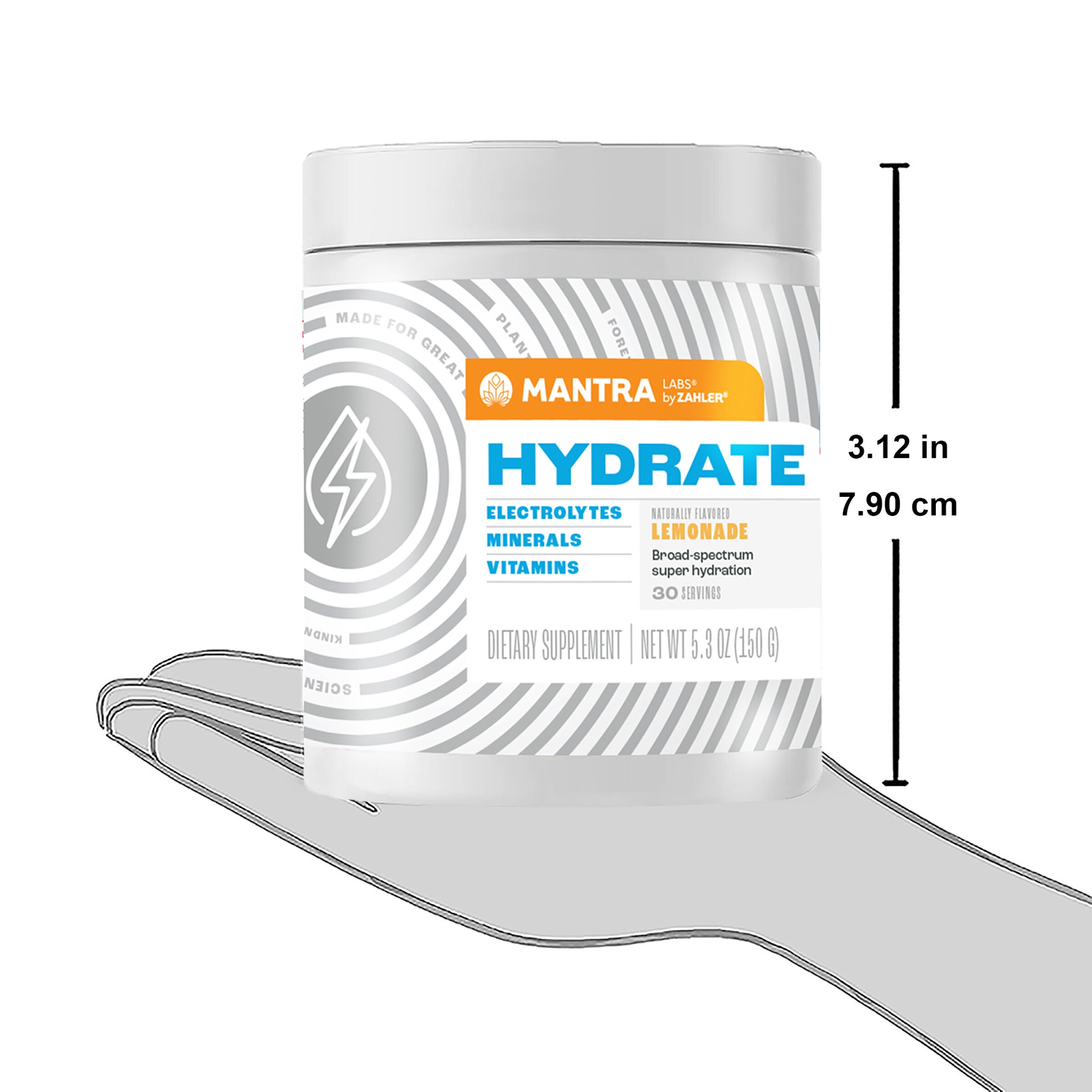 Mantra Hydrate - Lemonade - 5.3 oz (30 Servings)  | GNC
