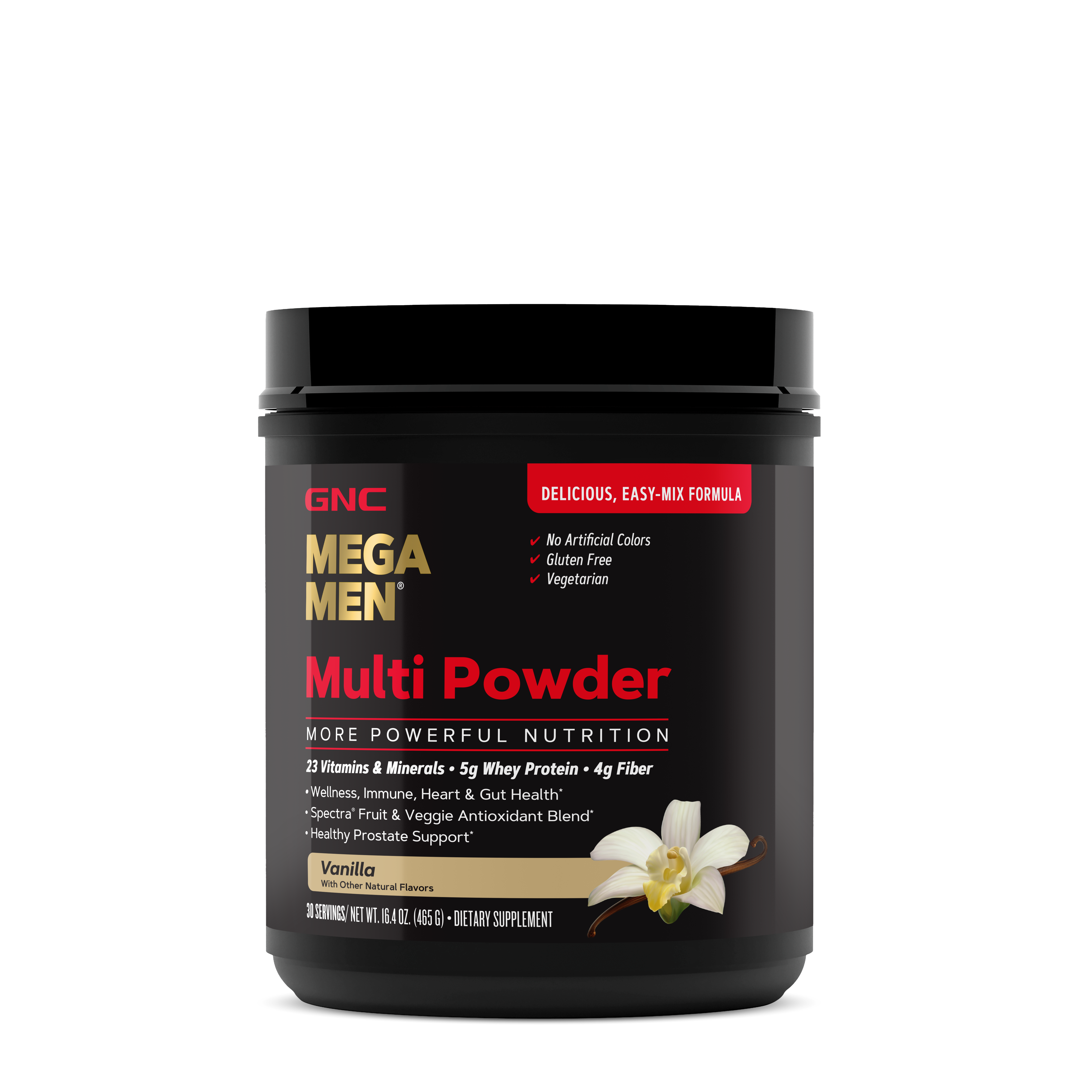 GNC Mega Men Multi Powder - Vanilla 16.4 Oz. (30 Servings)