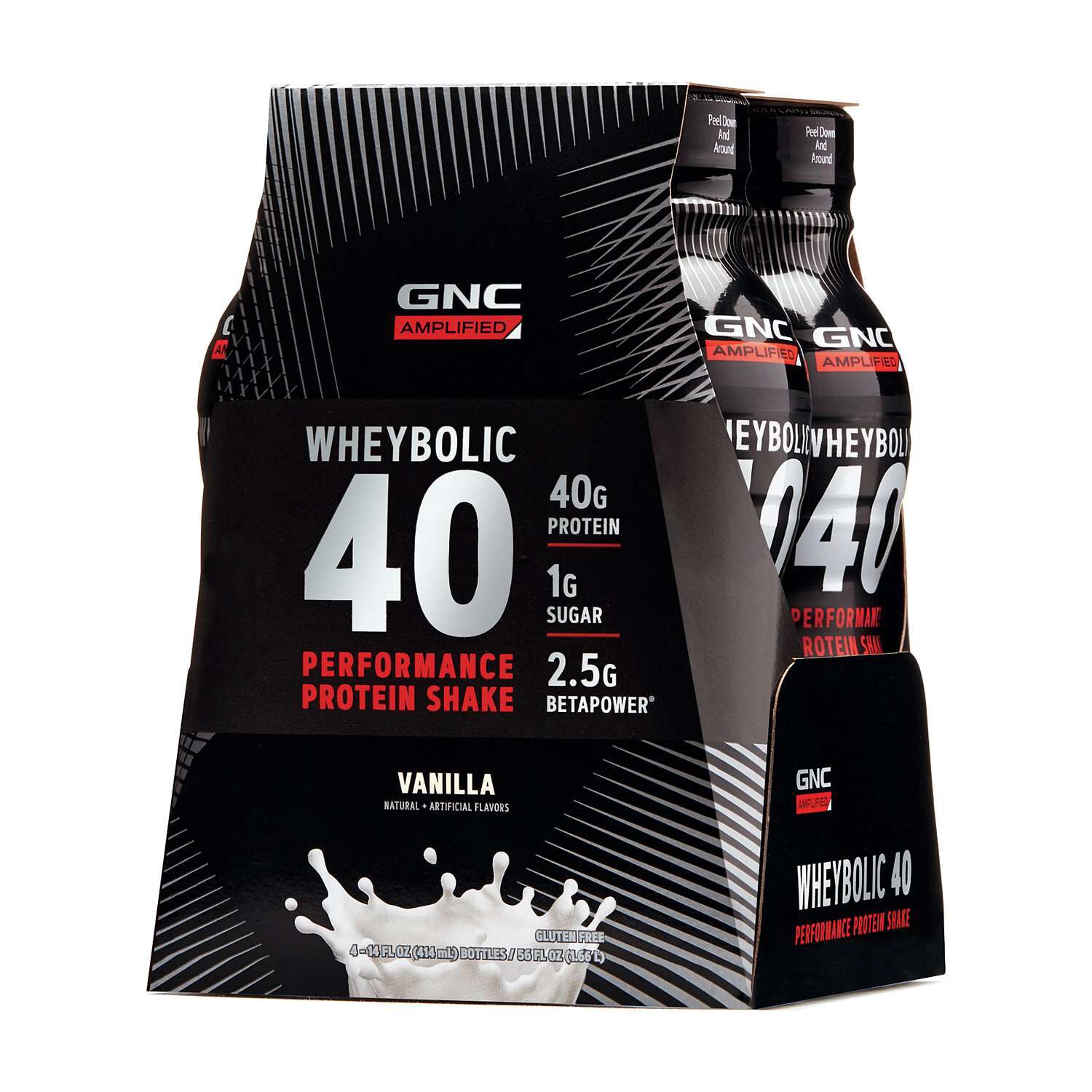Wheybolic 40 - Vanilla - 14oz. (4 Bottles) Vanilla | GNC
