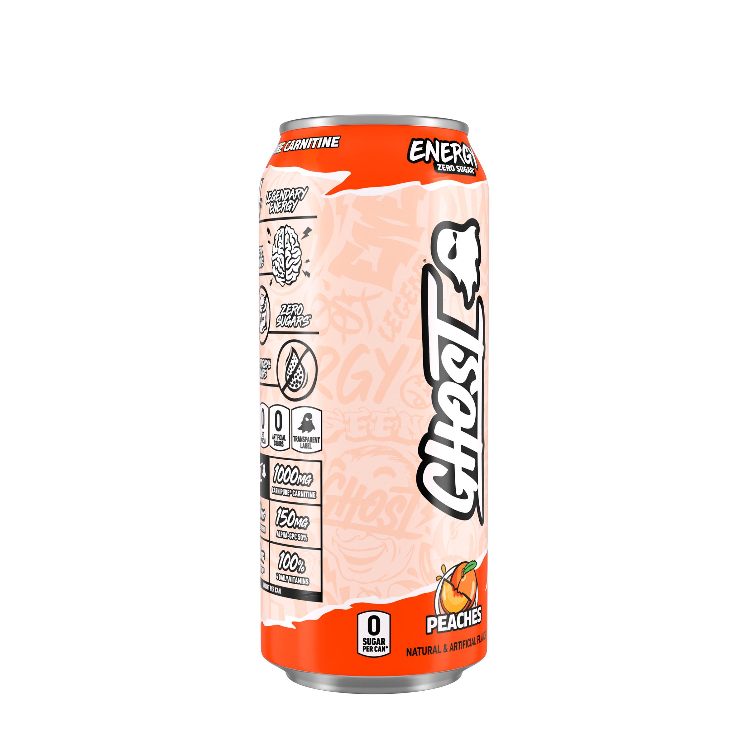 Energy Drink - Peaches - 16 fl oz. (12 Cans) Peaches | GNC