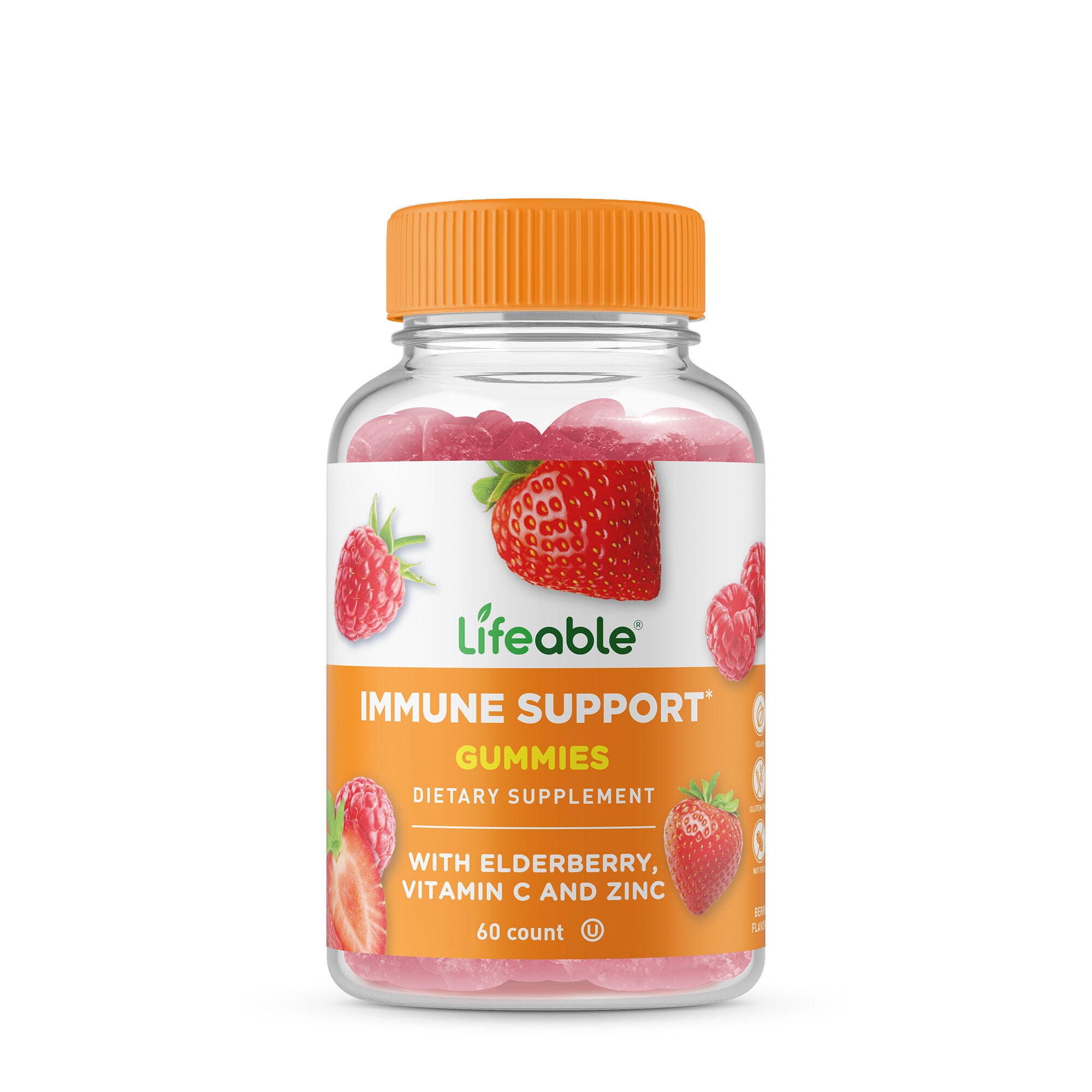Immune Support with Elderberry - 60 Gummies (30 Servings)  | GNC