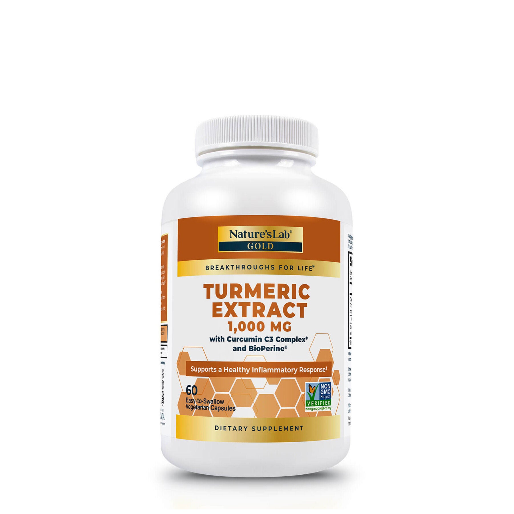 Nature's Lab Turmeric Extract Healthy - 60 Vegetarian Capsules (30 Servings)