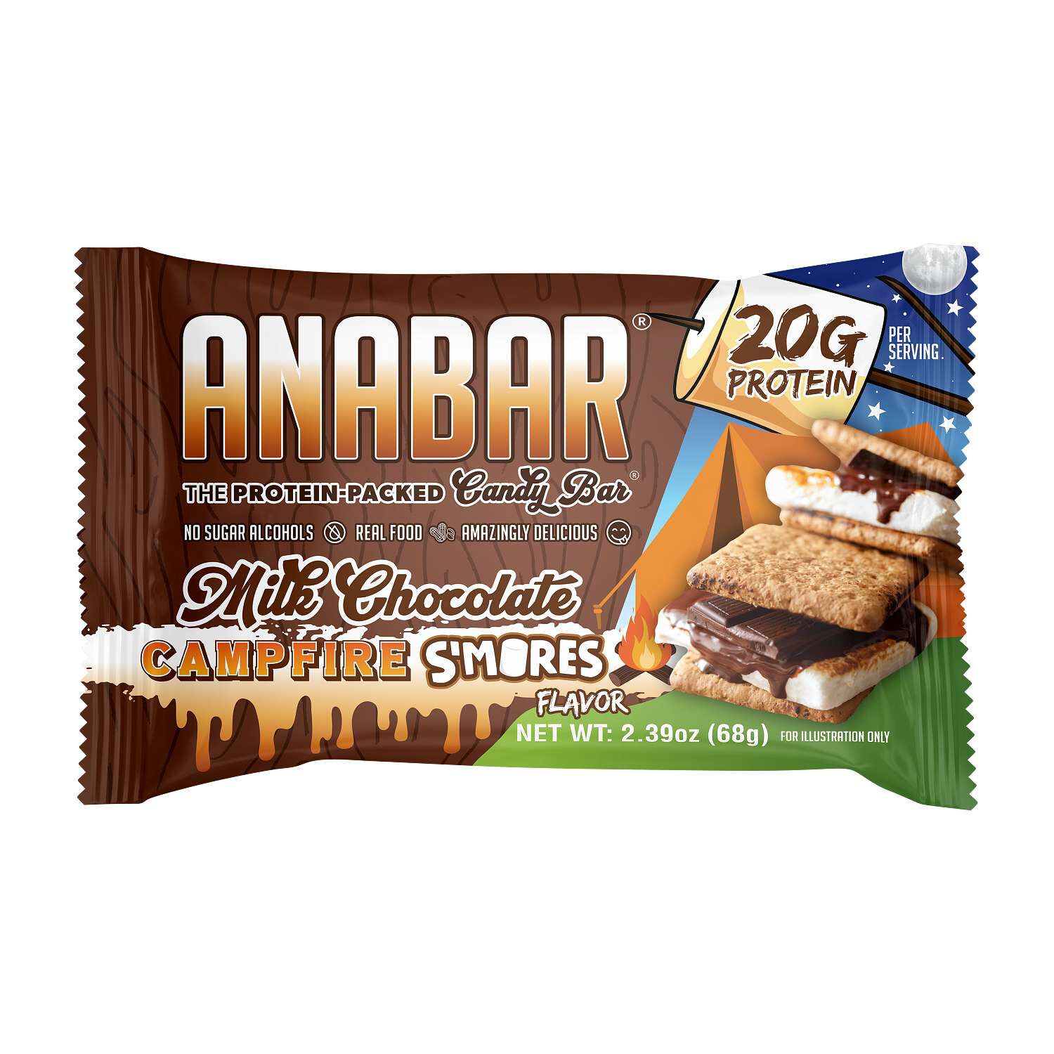 Anabar Protein Candy Bar - S'Mores (12 Bars)
