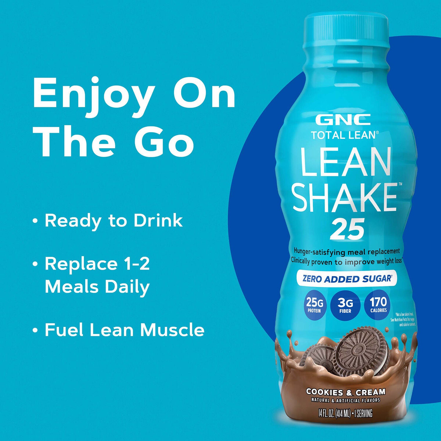 Lean Shake - Cookies &amp; Cream - 14oz. (12 Bottles) Cookies &amp; Cream | GNC