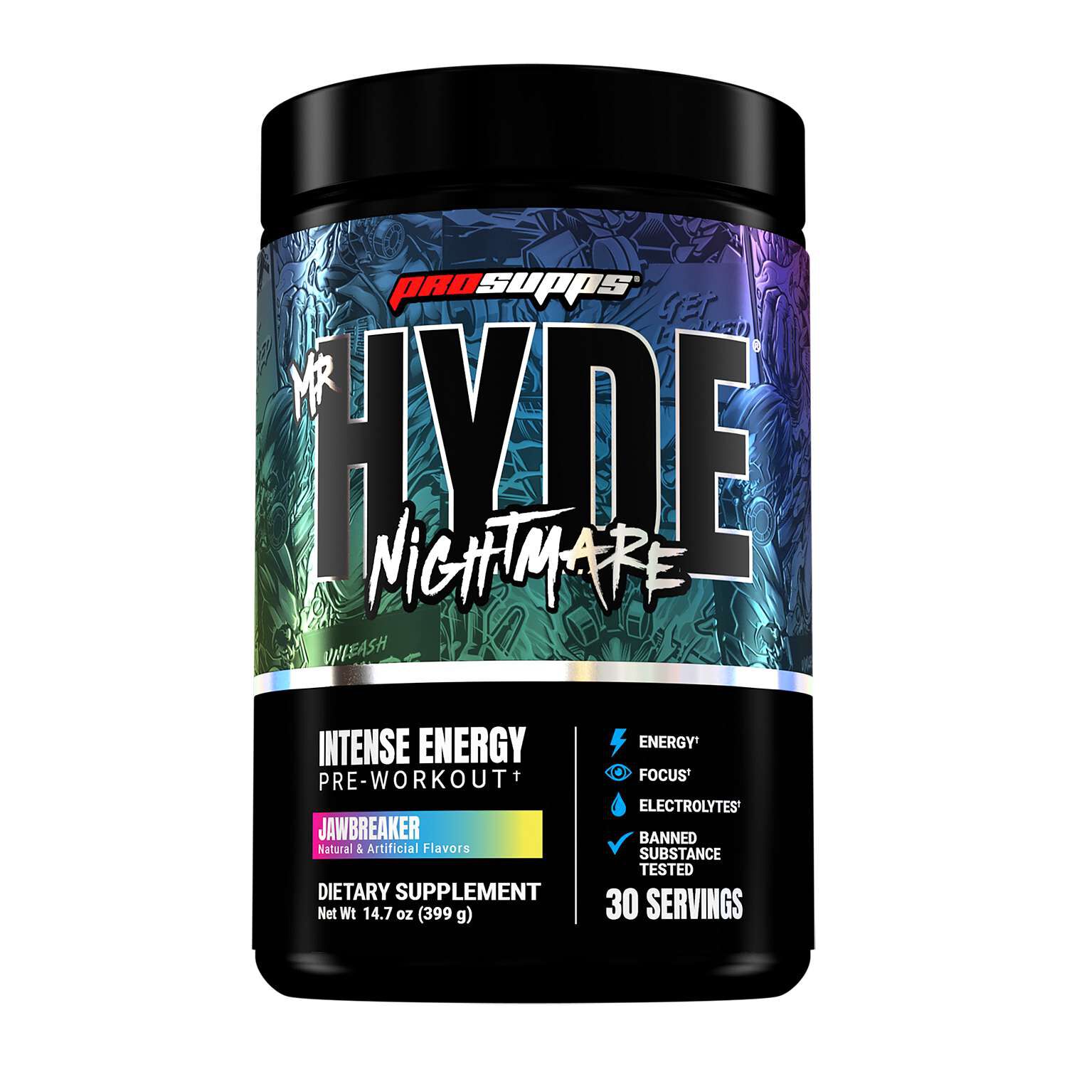 Mr. HYDE Nightmare - Intense Energy Pre-Workout - Jawbreaker (30 Servings) Jawbreaker | GNC