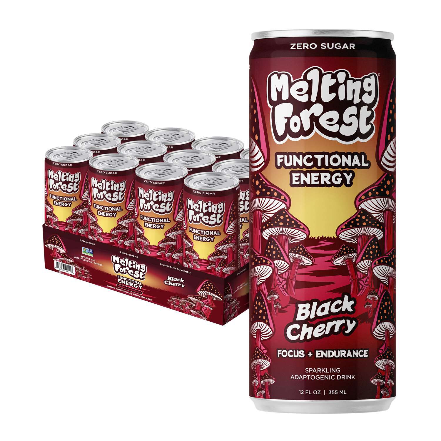 Functional Energy Drink - Black Cherry 12oz. (12 Cans)