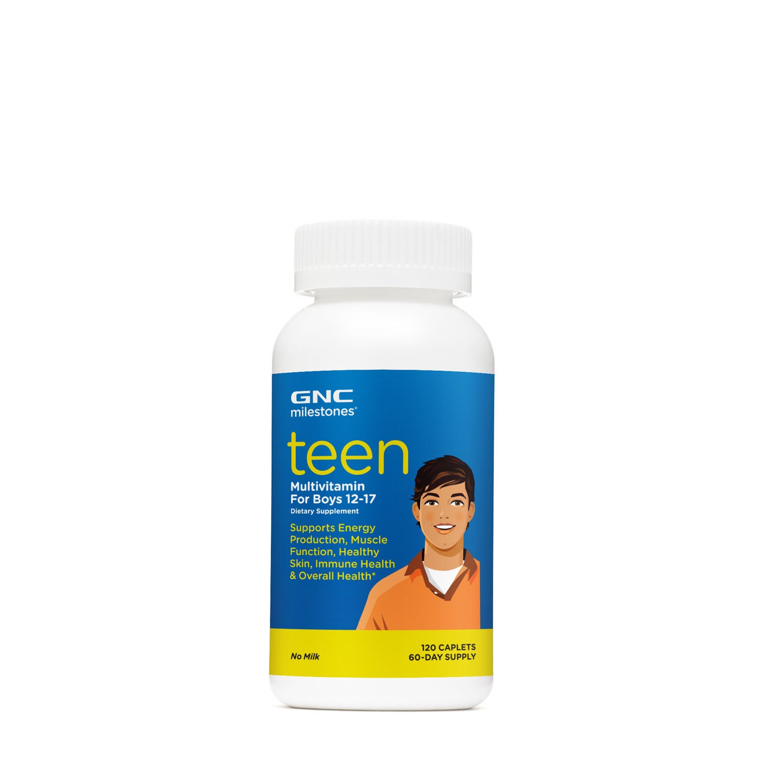 Teen Multivitamin For Boys 12-17 - 120 Caplets (60 Servings)  | GNC