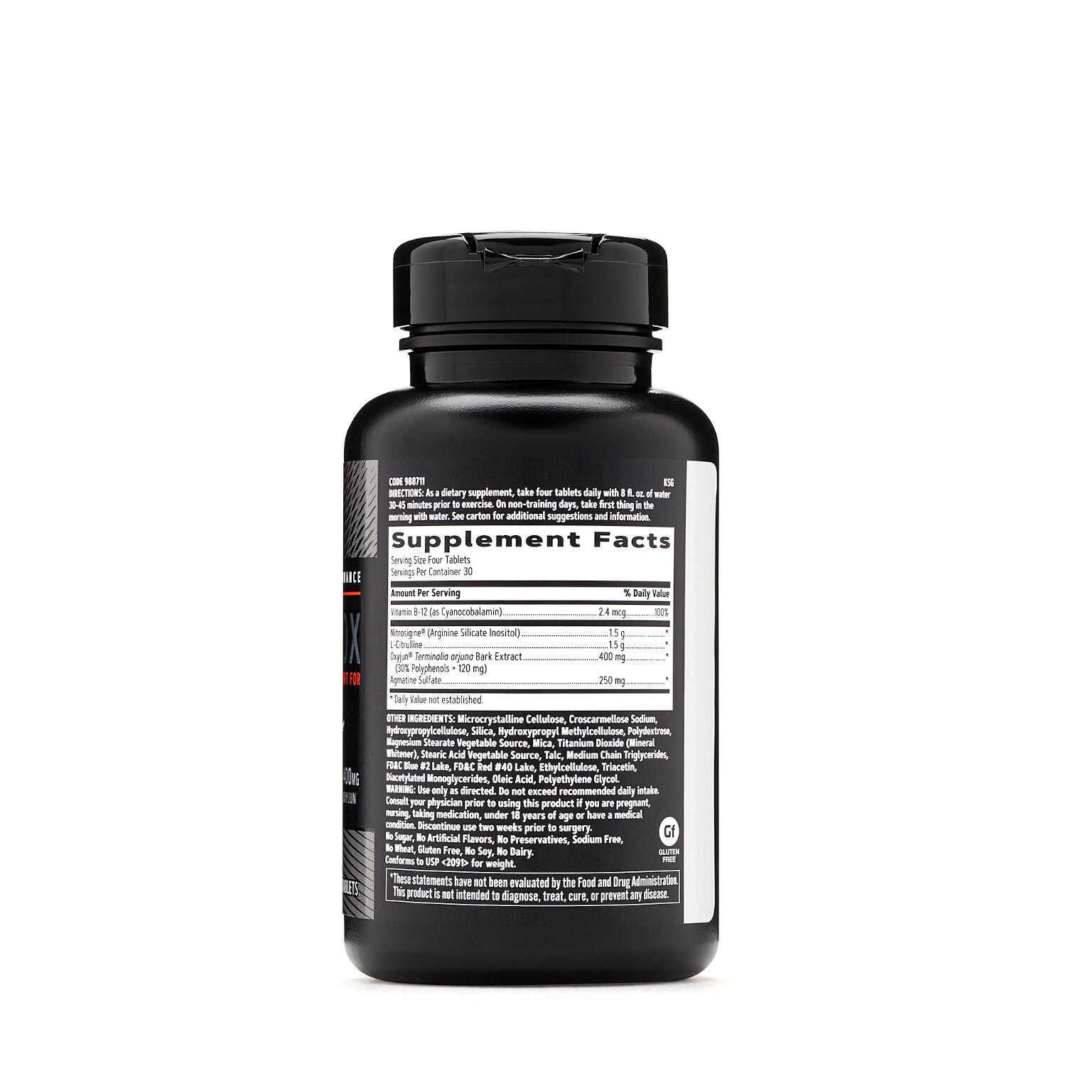 GNC AMP Ultra Nox Bottle Supplement Facts