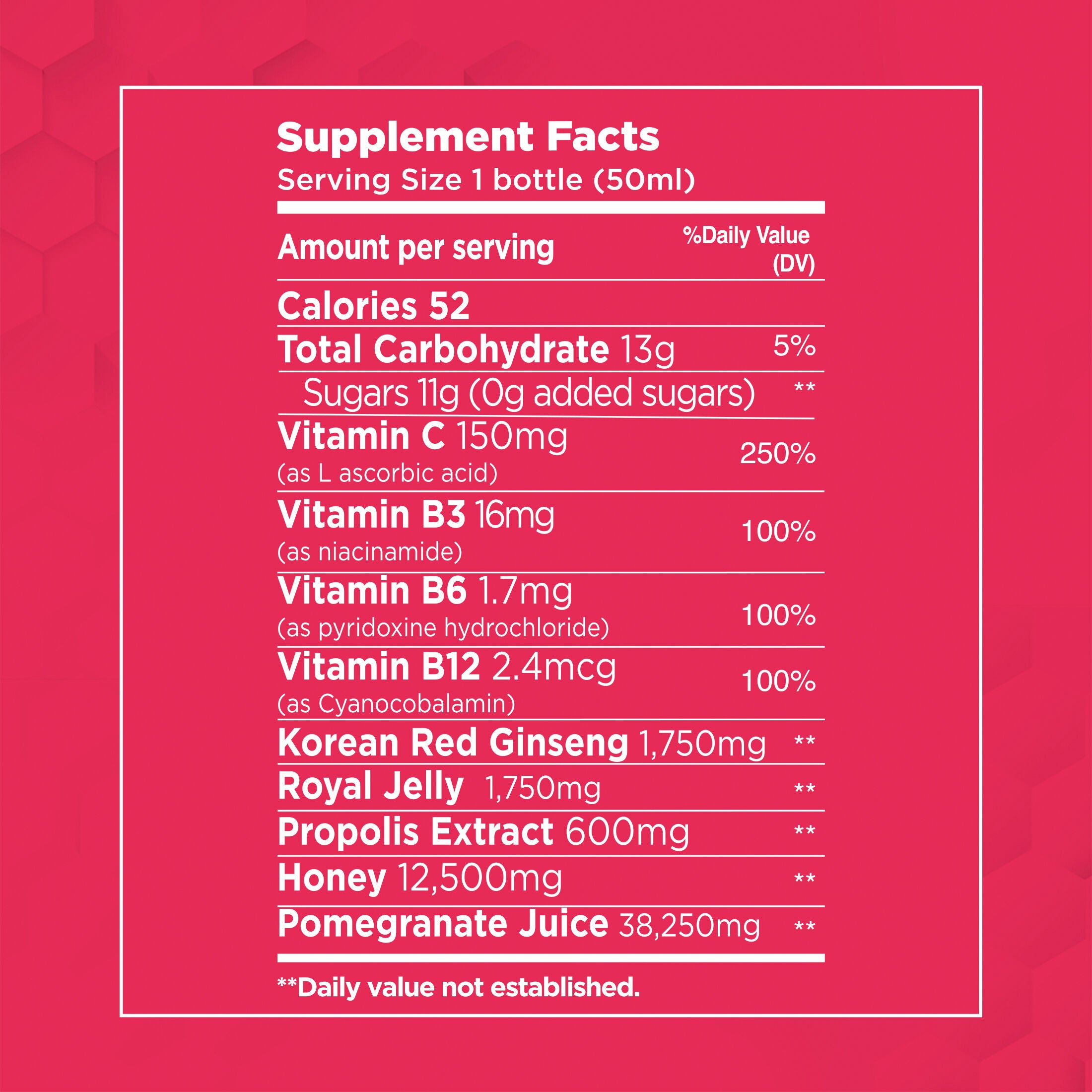 Natural Energy Shot with Ginseng (Caffeine Free) - 1.69 oz. (12 Bottles)  | GNC