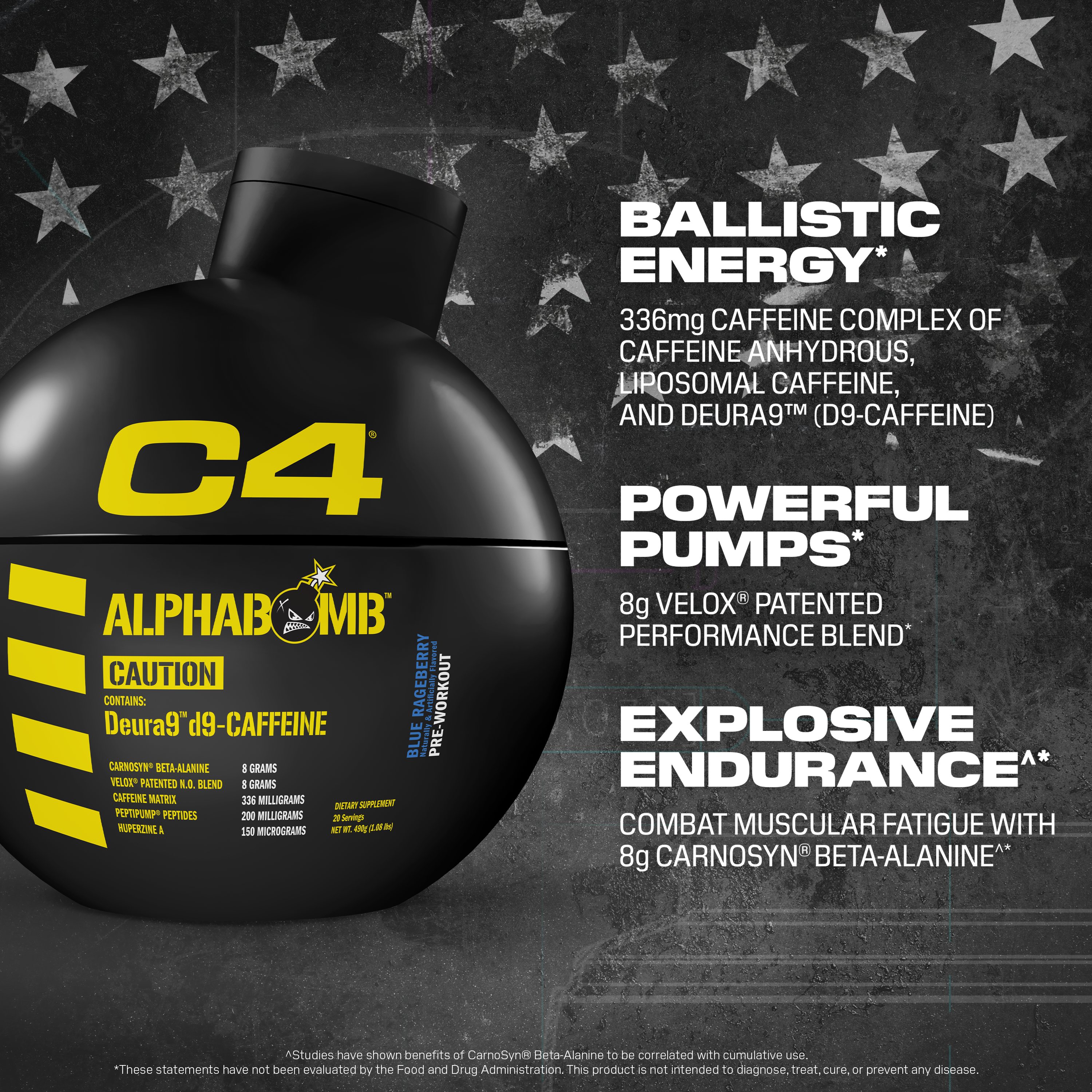 C4 Alpha Bomb Pre-Workout - Blue Rageberry (20 Servings)  | GNC