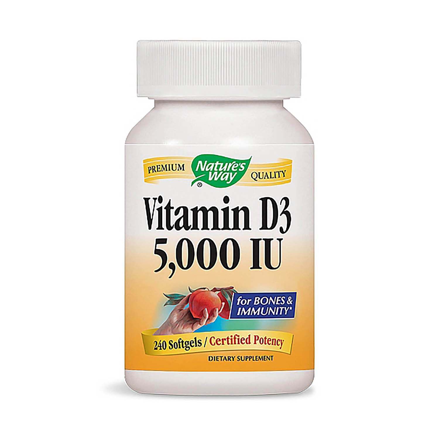 Nature S Way Vitamin D3 5 000 Iu Gnc
