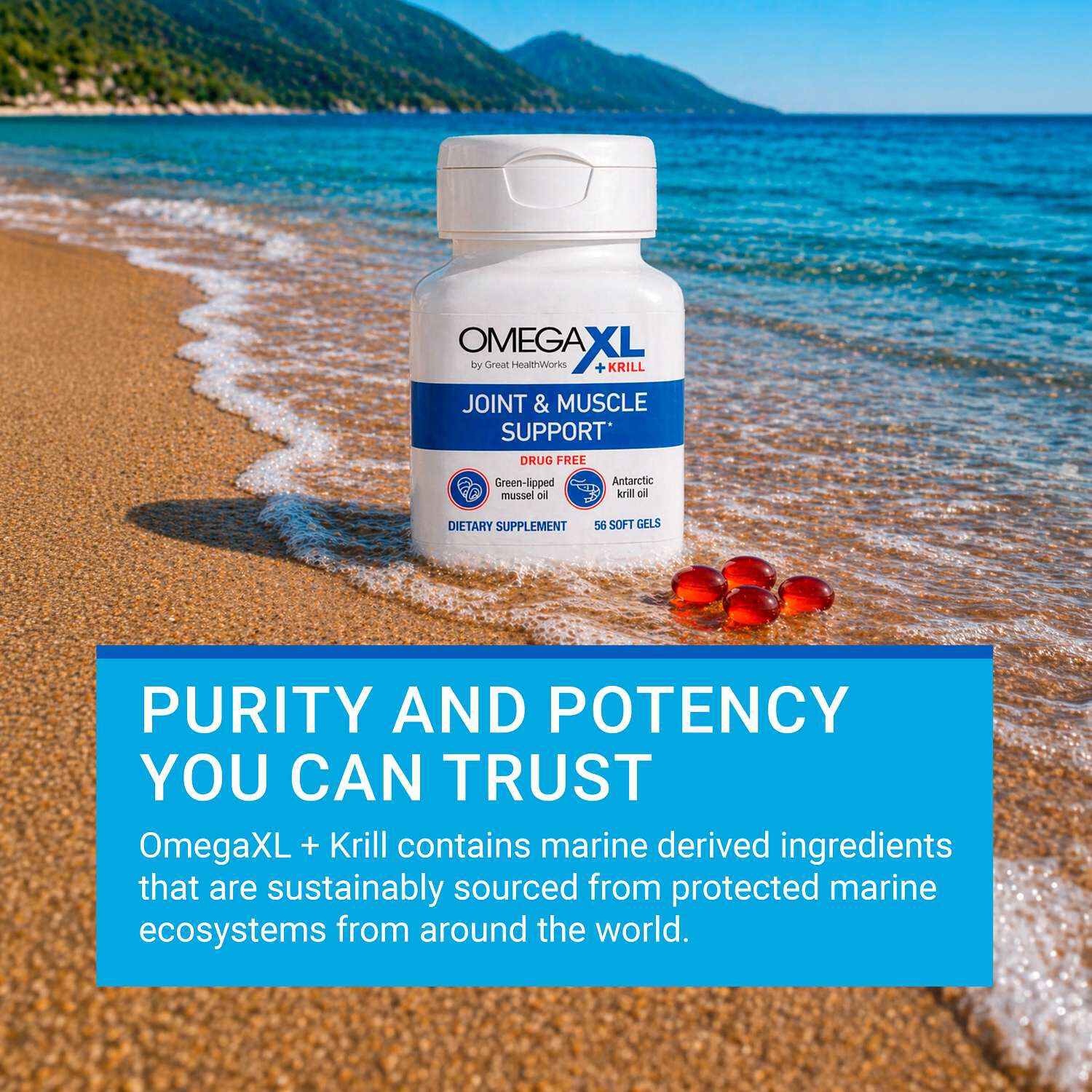 OmegaXL&reg; + Krill - 56 Softgels (28 Servings)  | GNC