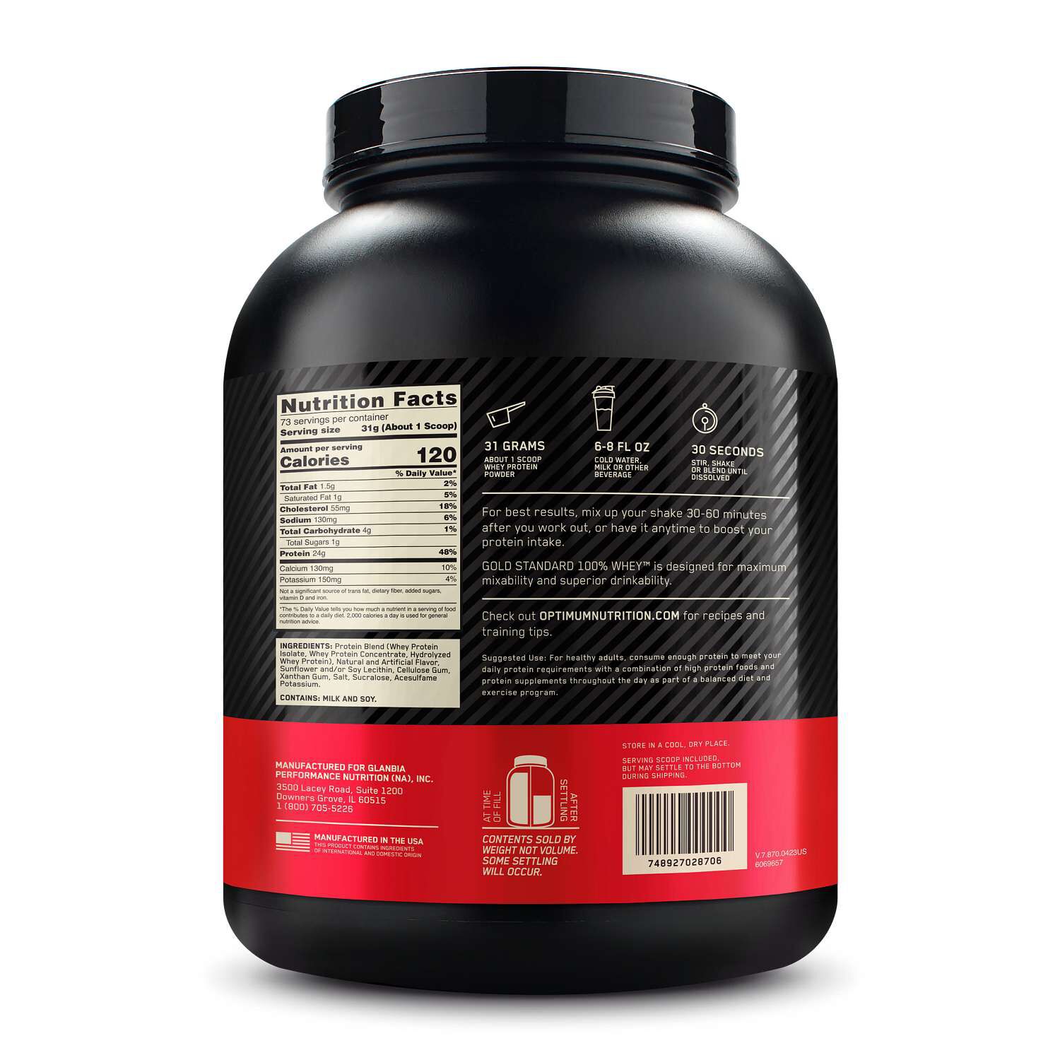 Gold Standard 100% Whey&trade; - Vanilla Ice Cream (73 Servings)