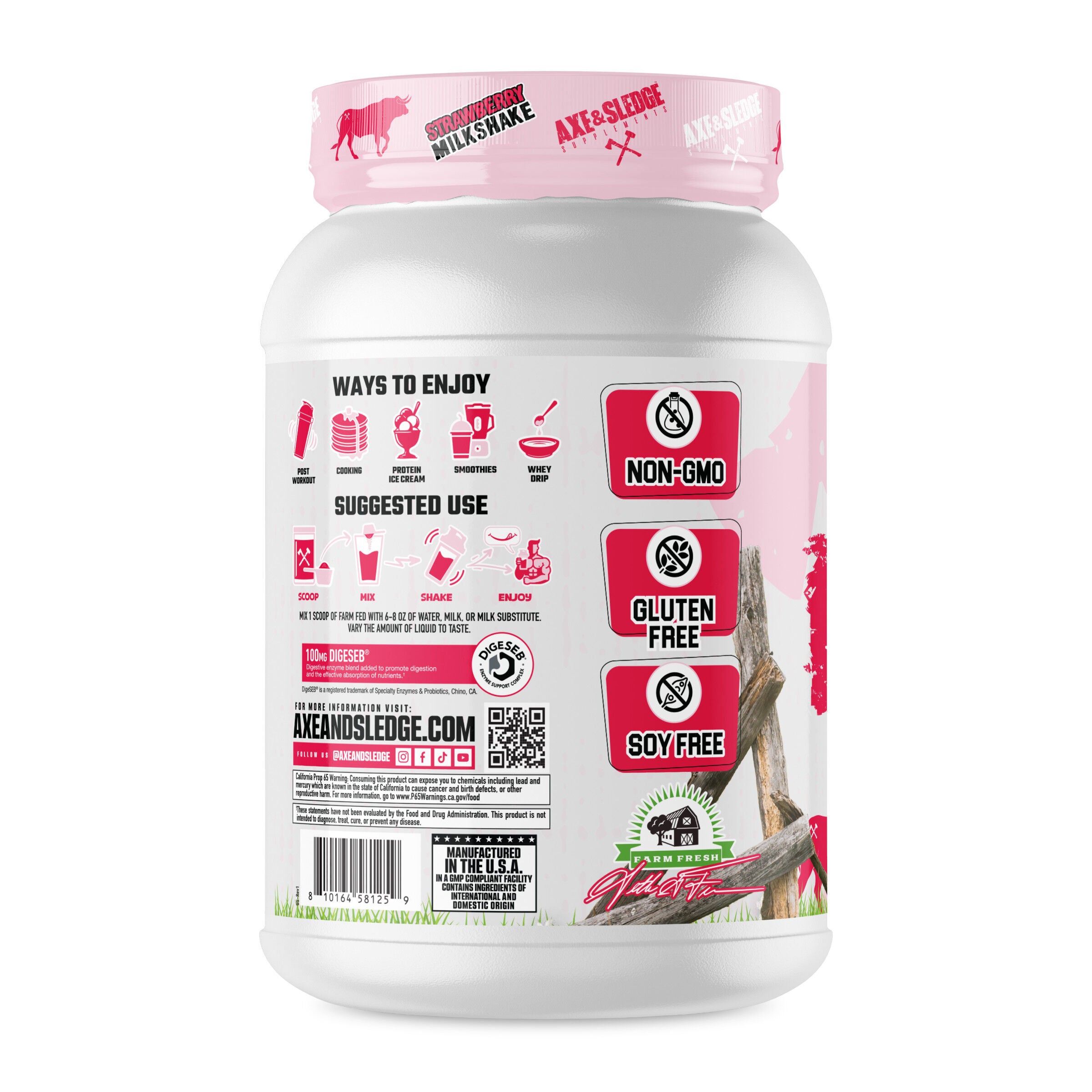 Farm Fed Protein - Strawberry Milkshake (28 Servings)