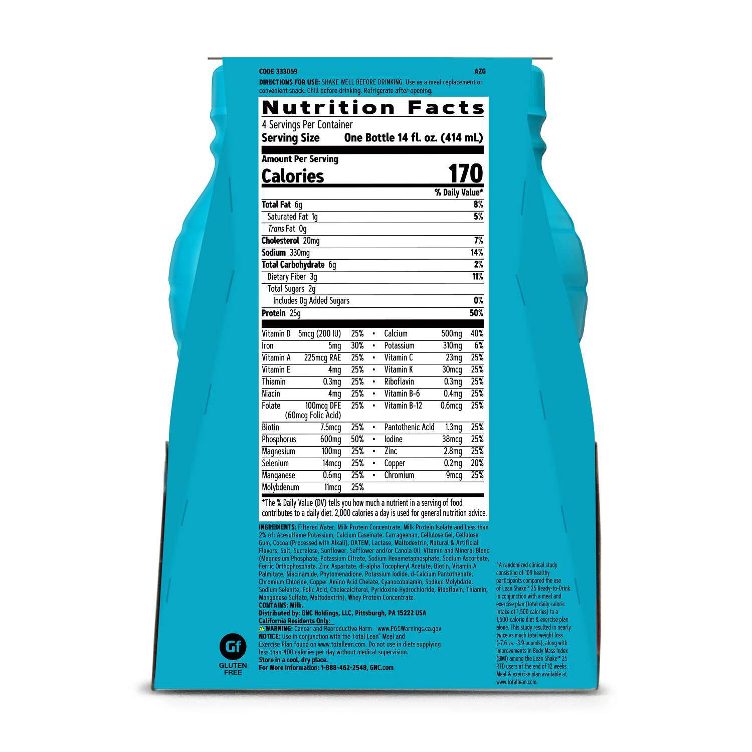 Lean Shake 25 - Chocolate Mint - 14oz. (4 Bottles) Chocolate Mint | GNC