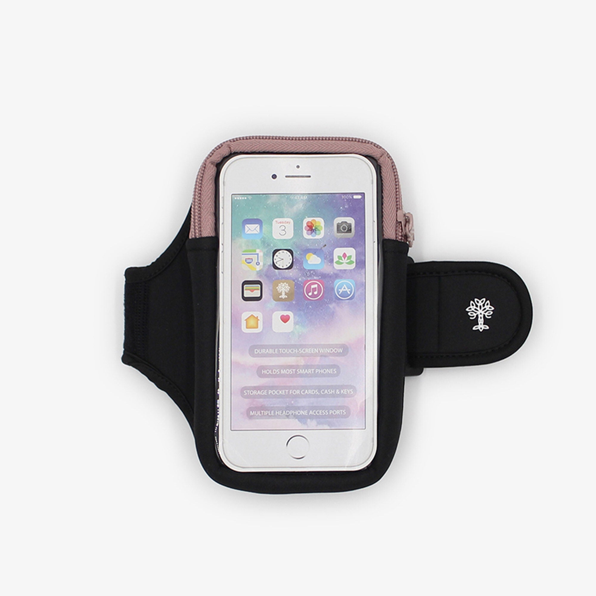 On-the-run Arm Band - Black/Mauve  | GNC