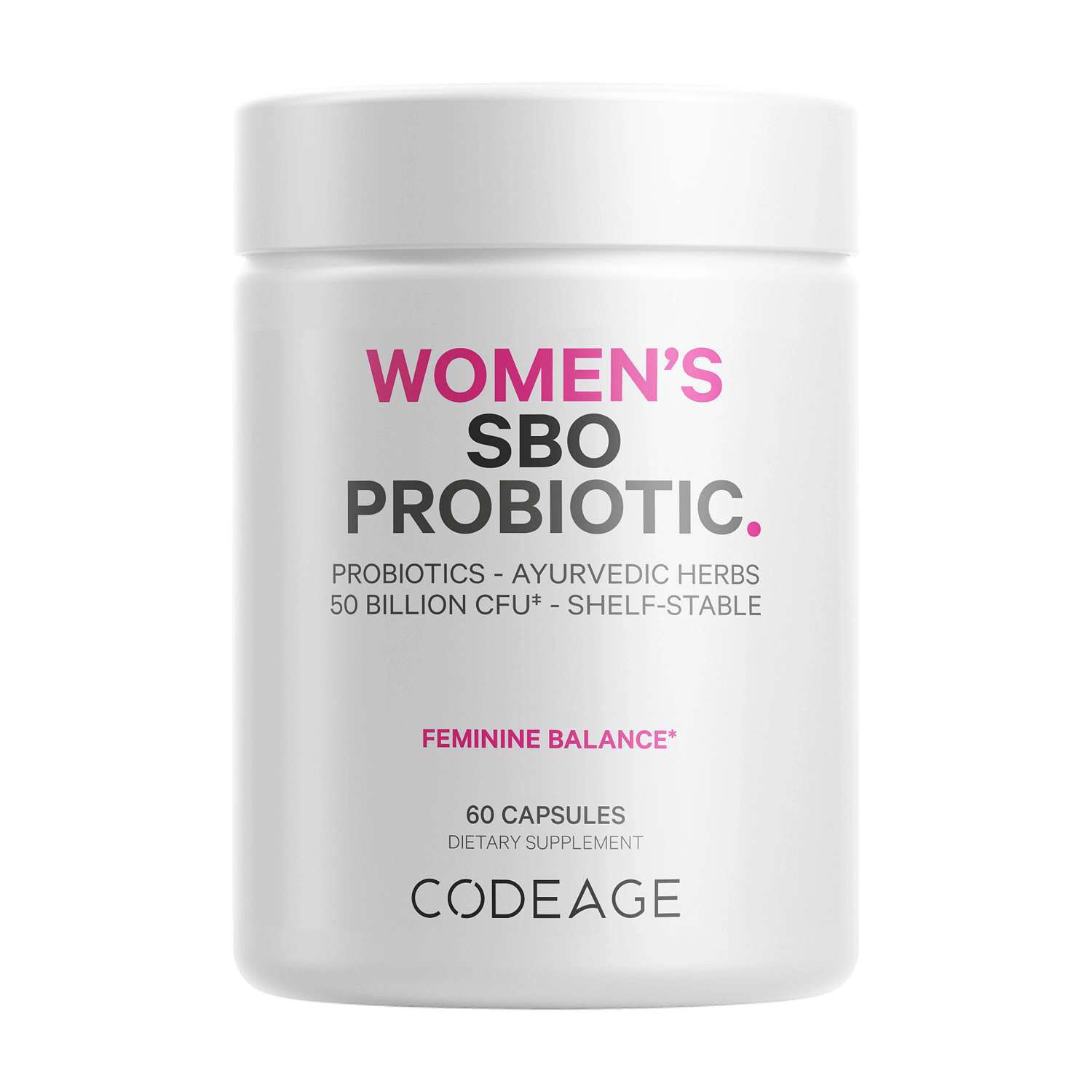 Women's Probiotic 50 Billion CFU &amp; Prebiotics Vegan Digestion Supplement - 60 Capsules (30 Servings)  | GNC