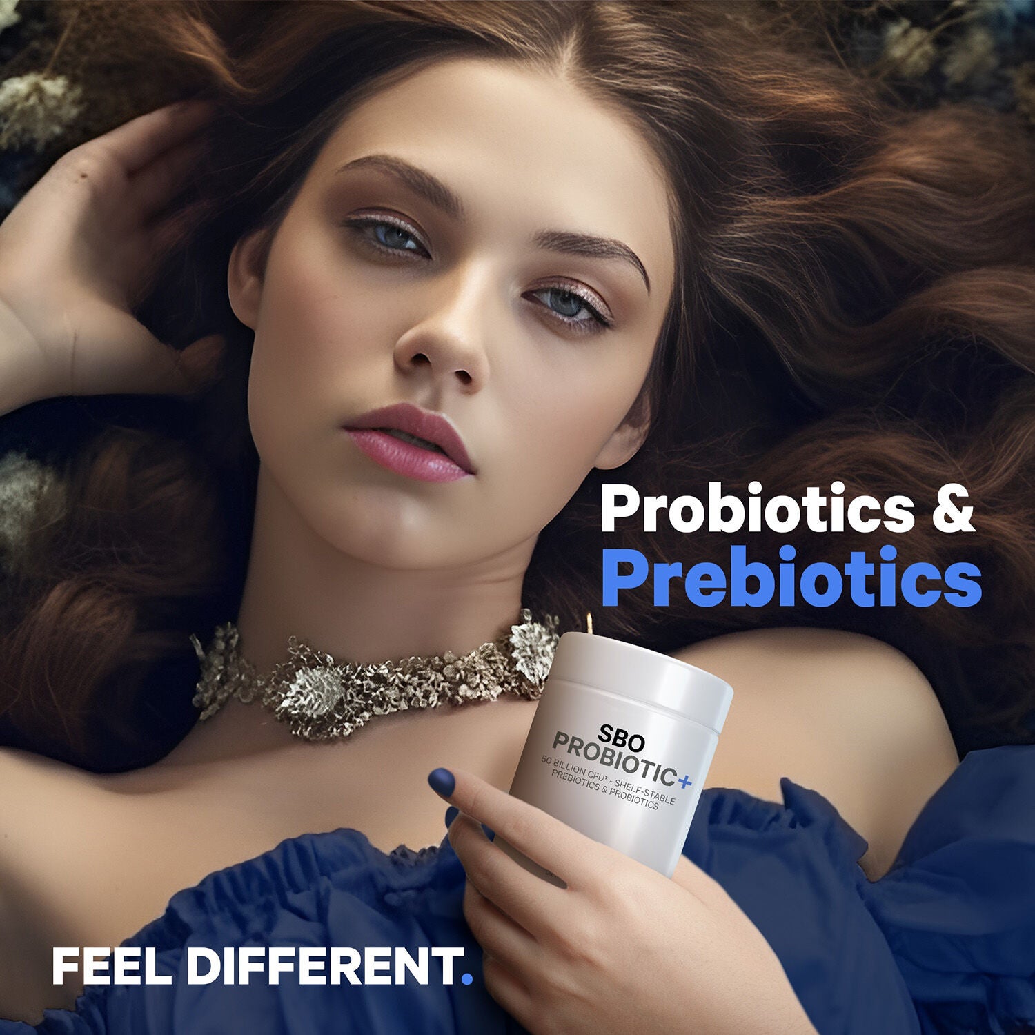 SBO Probiotic+ 50 Billion CFU &amp; Prebiotics - Vegan Digestion Supplement - 90 Capsules (45 Servings)  | GNC