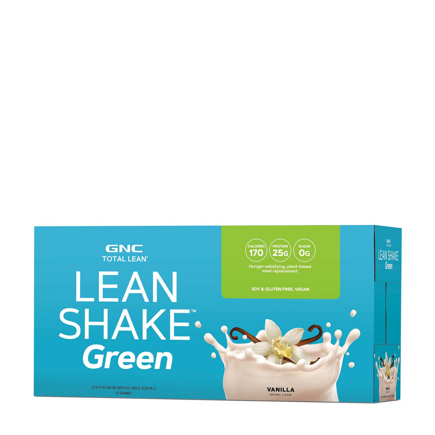 Gnc Lean Shake Green Vegan Protein Shake Vanilla 12 Bottles Gnc