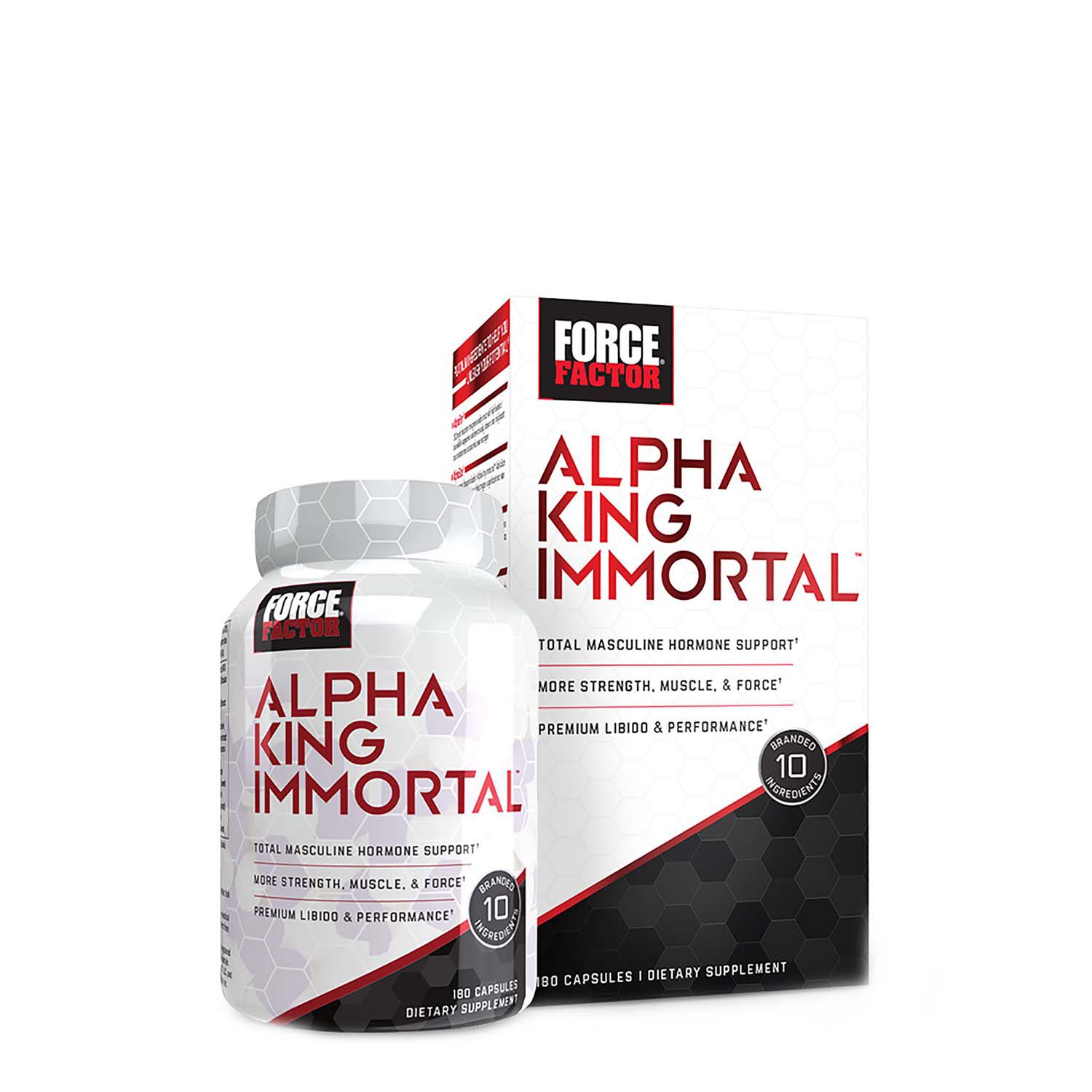 Force Factor Alpha King Immortal 180 Capsule Count Gnc
