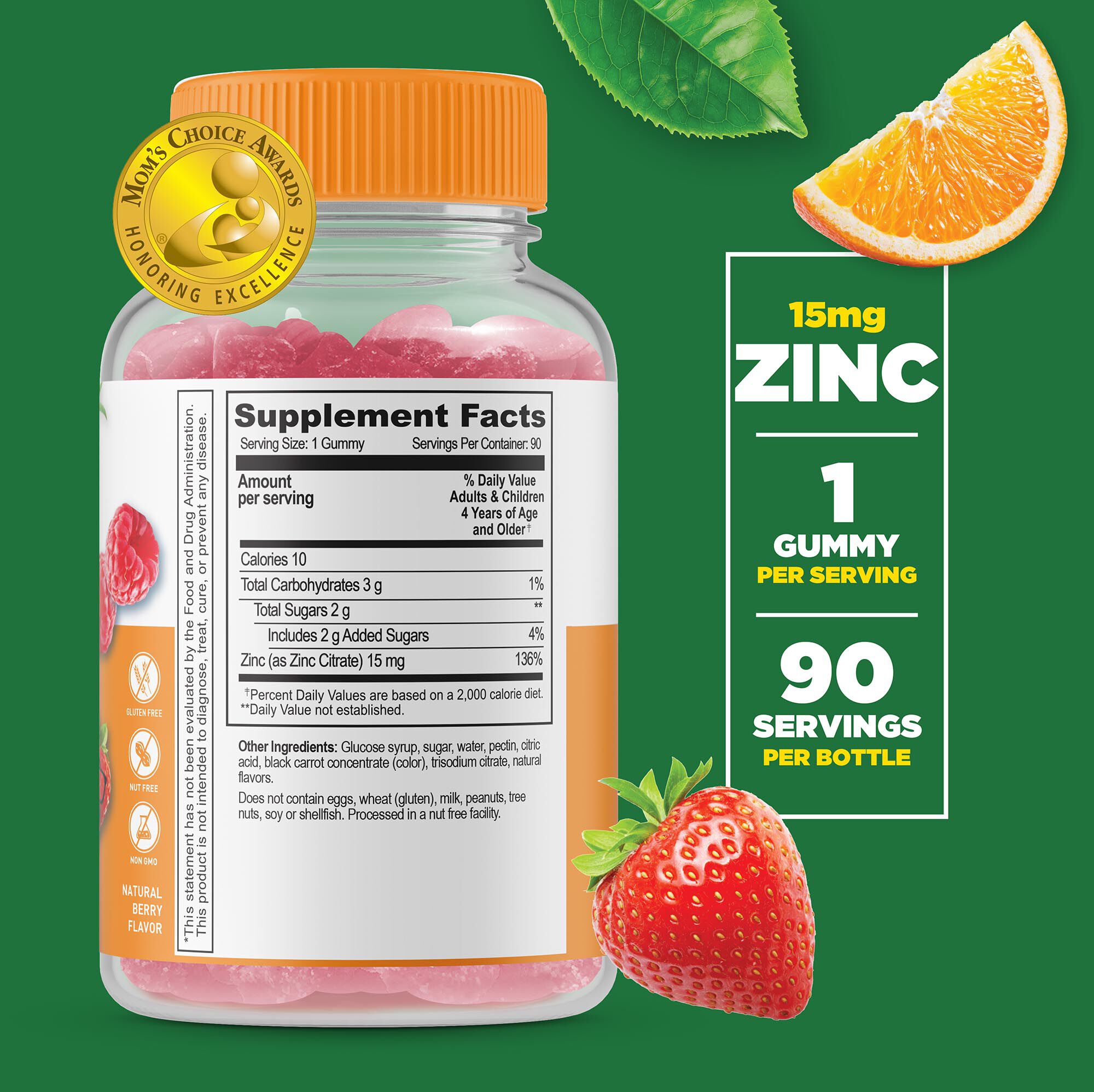Kids Zinc Gummies - Berry - 60 Count (60 Servings)  | GNC