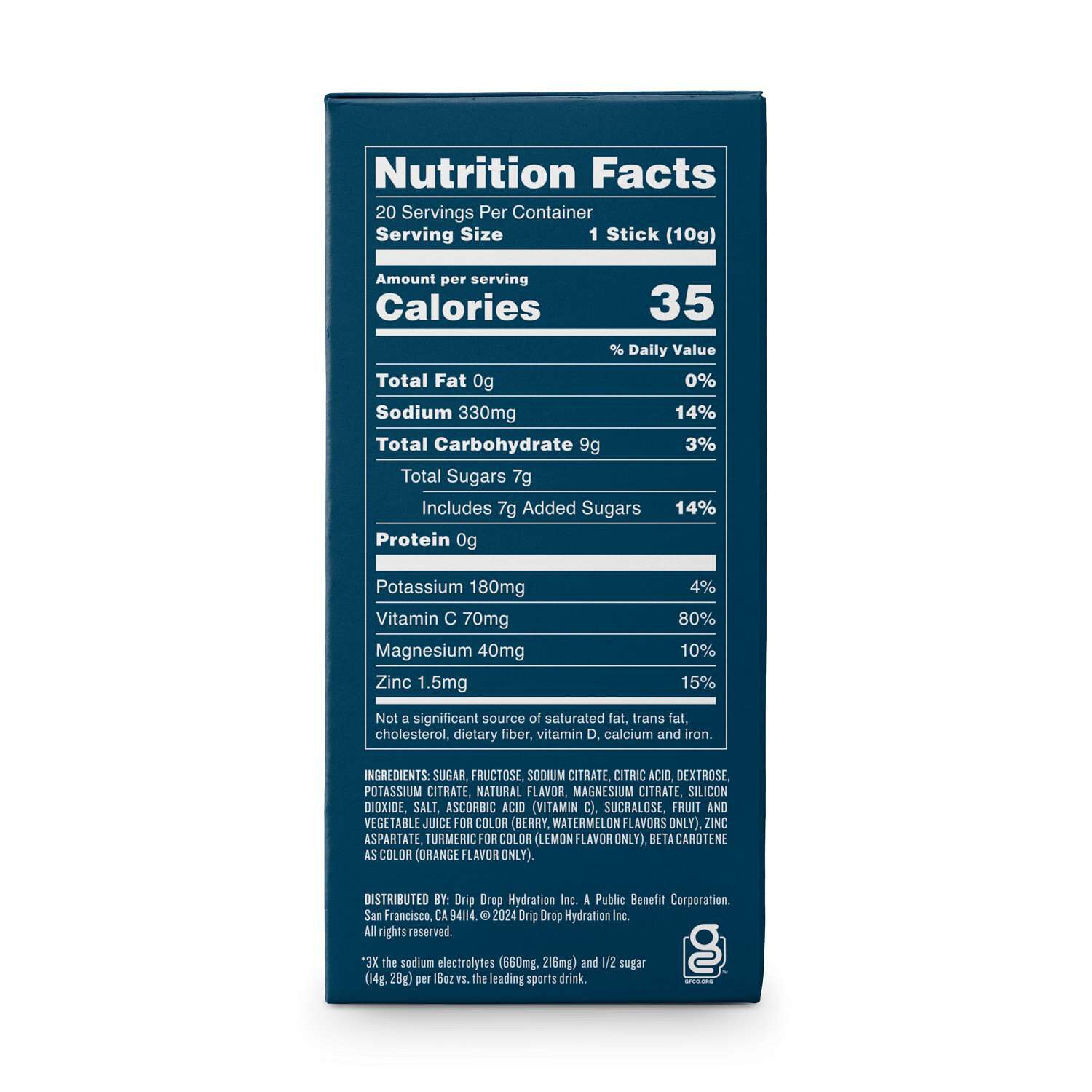 Electrolyte Drink Mix - Bold Variety (20 Stick Packs)  | GNC