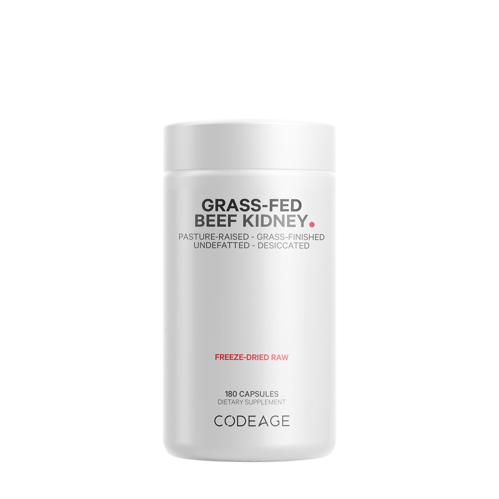Codeage Beef Kidney Supplement - Grass Fed 180 Capsules (30 Servings)