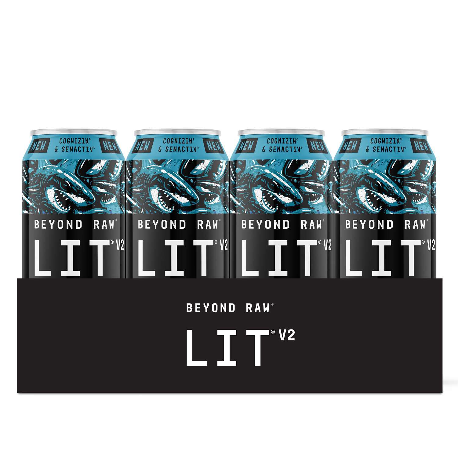 LIT&reg; V2 On-The-Go Pre-Workout - Gummy Shark - 16oz. (12 Cans) Gummy Shark | GNC