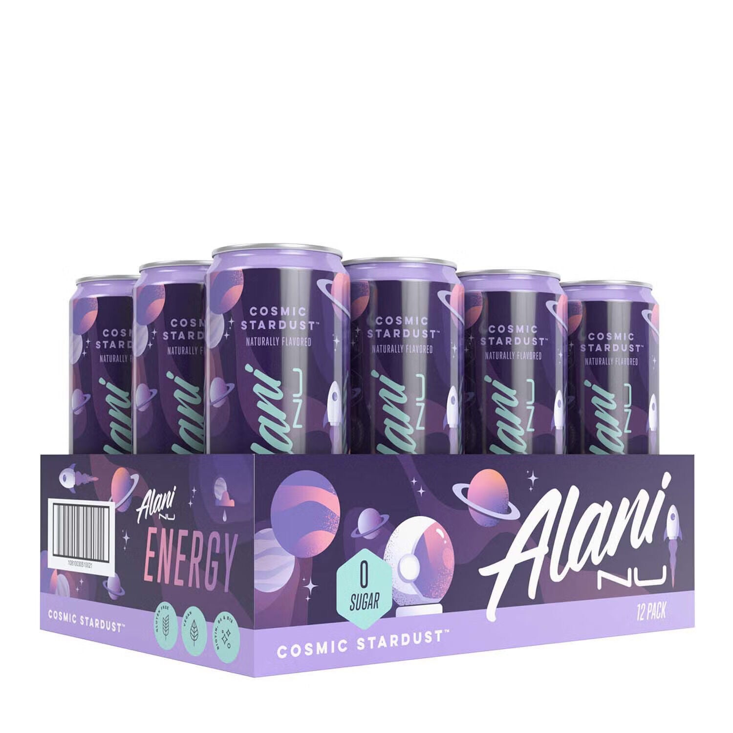Alani Nu Energy Drink Cosmic Stardust 12 Pack Case