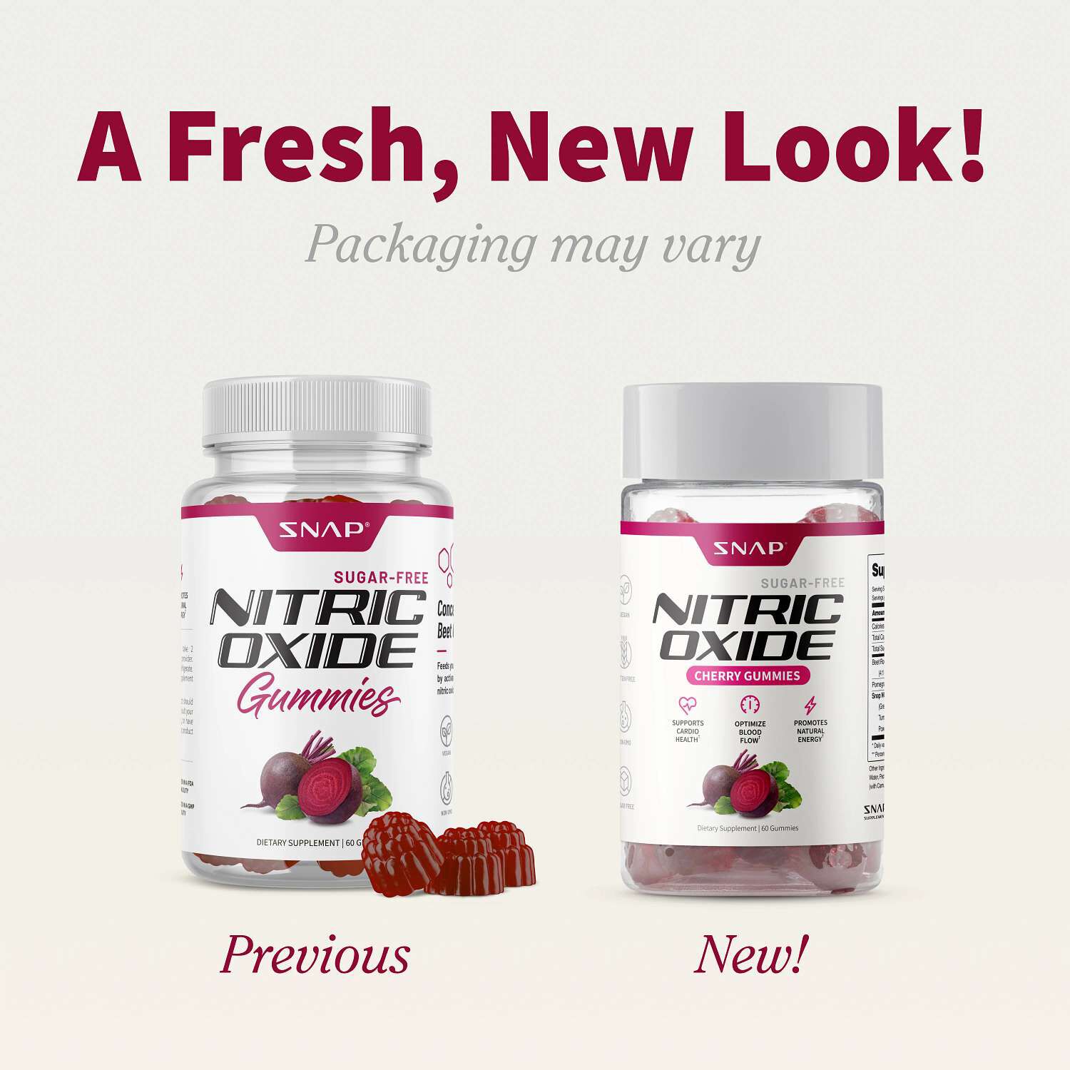 Nitric Oxide Sugar-Free Gummies - Mixed Berry - 60 Gummies (30 Servings)  | GNC