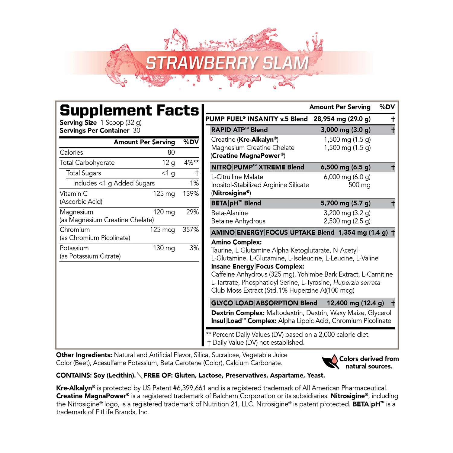 Ultra Pump Fuel&reg; Insanity - Strawberry Slam (30 Servings) Strawberry Slam | GNC
