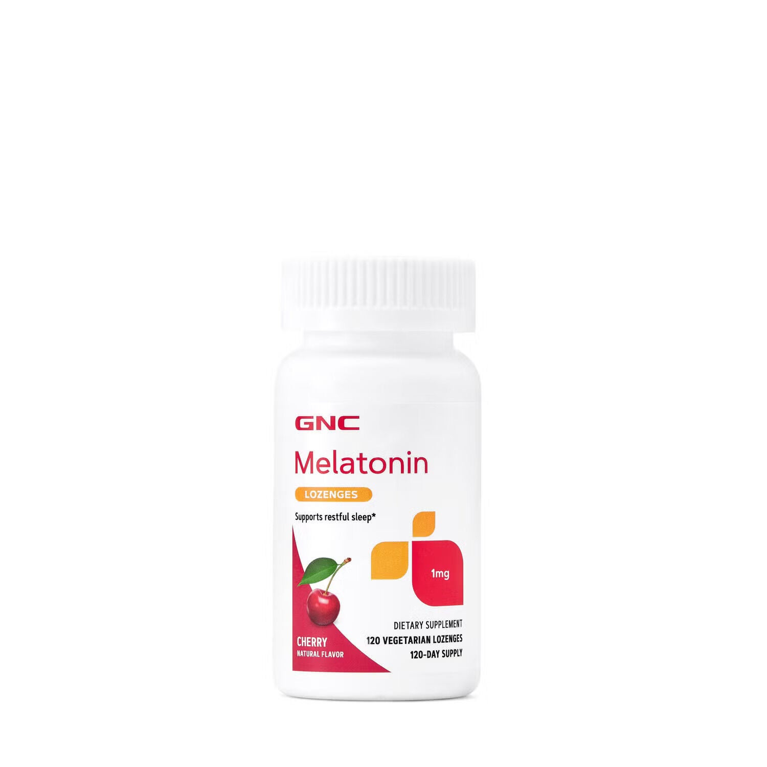 Melatonin Lozenges 1 mg - Cherry - 120 Vegetarian Lozenges (120 Servings) | GNC