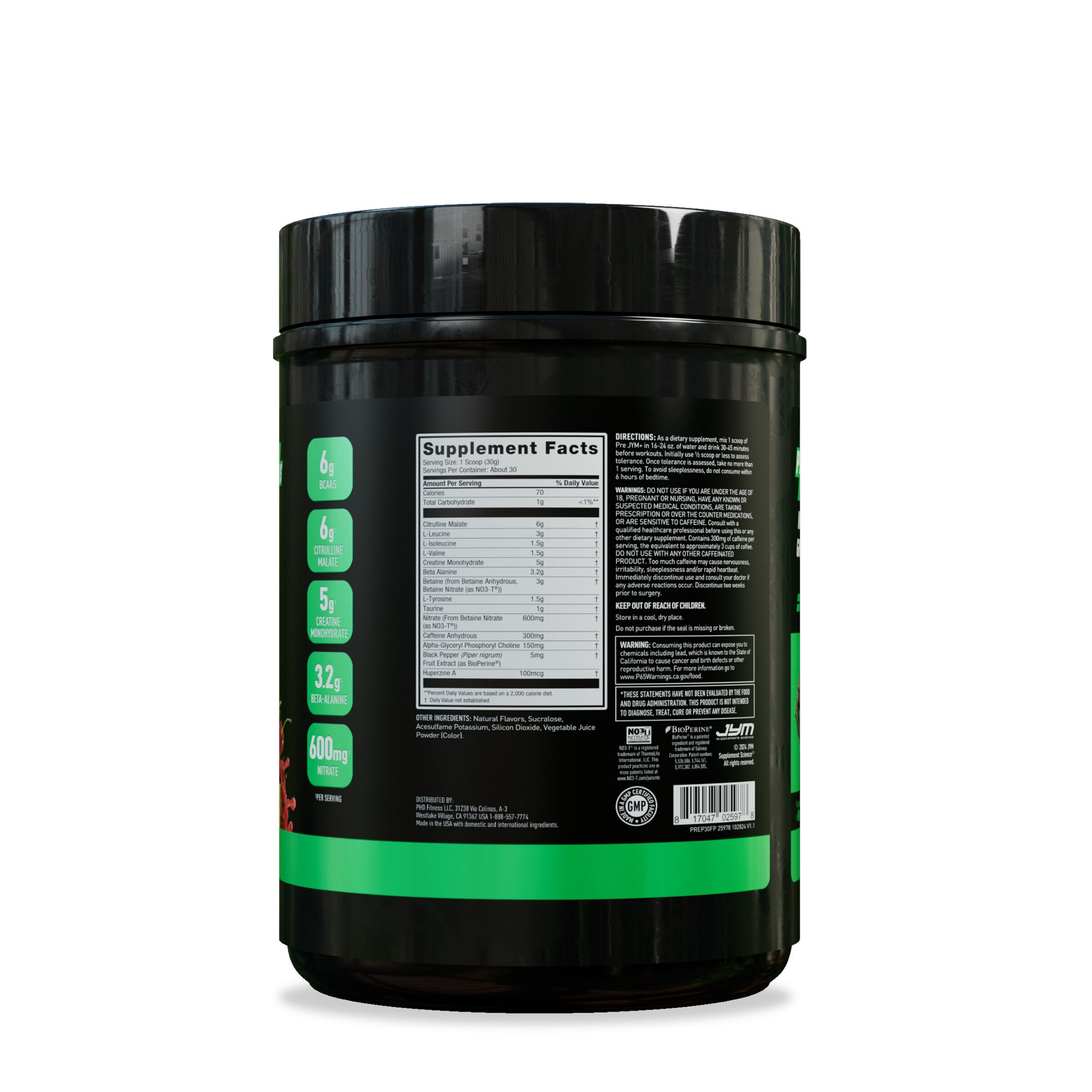 Pre Jym Plus Pre-Workout - Fruit Punch Blast (30 Servings)