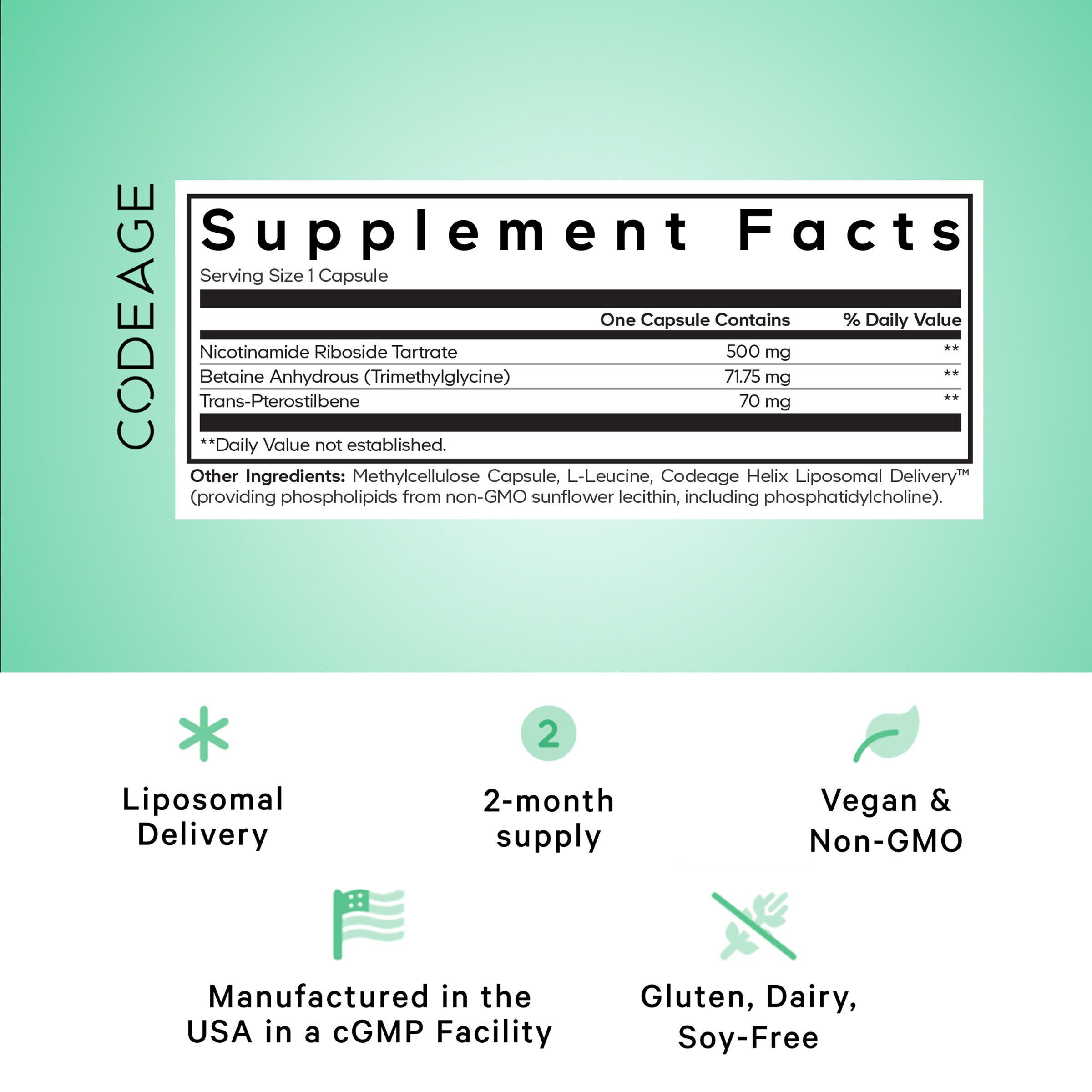 Liposomal Nicotinamide Riboside+ - 60 Capsules (60 Servings)  | GNC