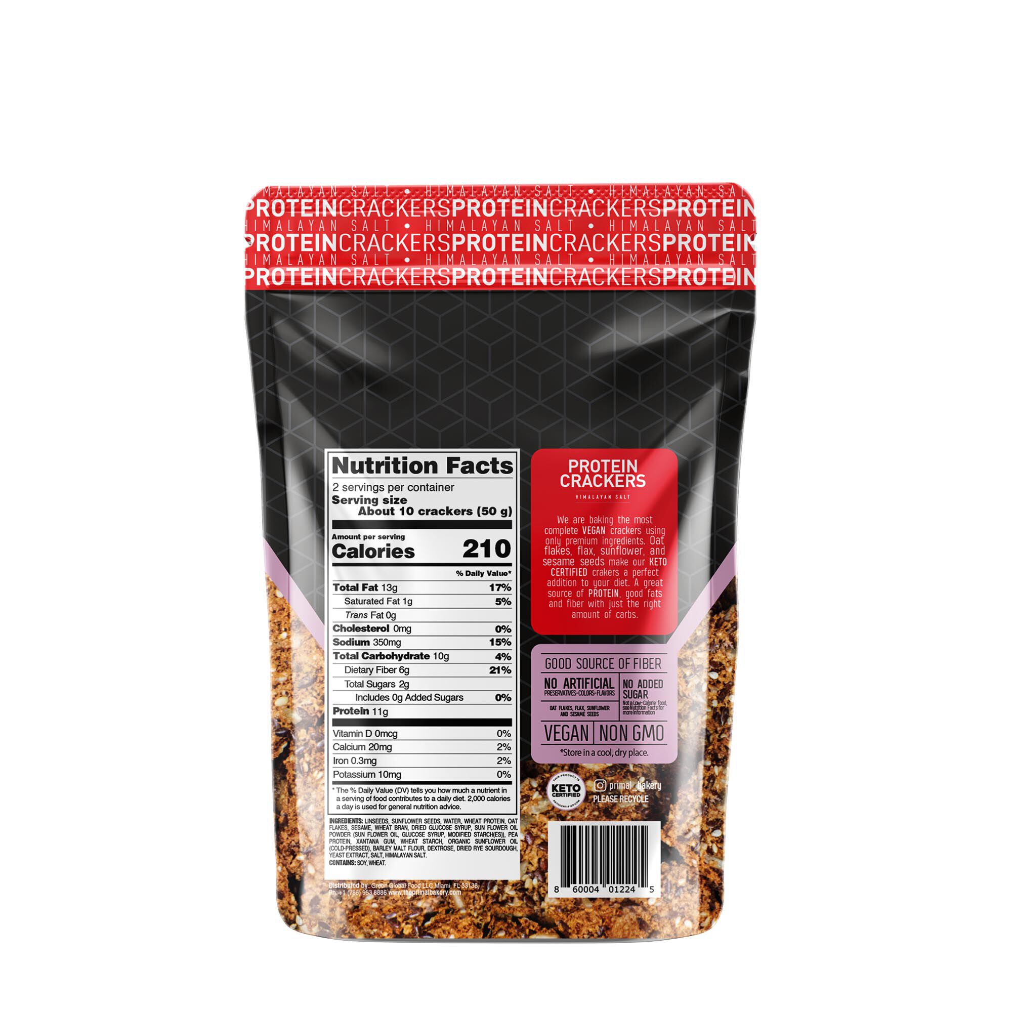 Protein Keto Crackers - Himalayan Salt (2 Servings) Himalayan Salt | GNC
