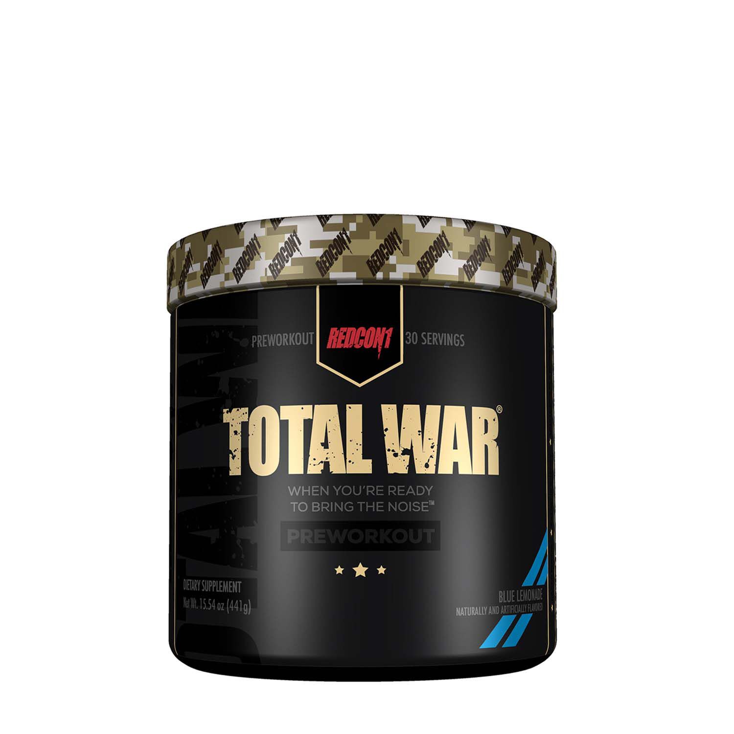 Redcon1 Total War Pre Workout Supplement Blue Lemonade Gnc