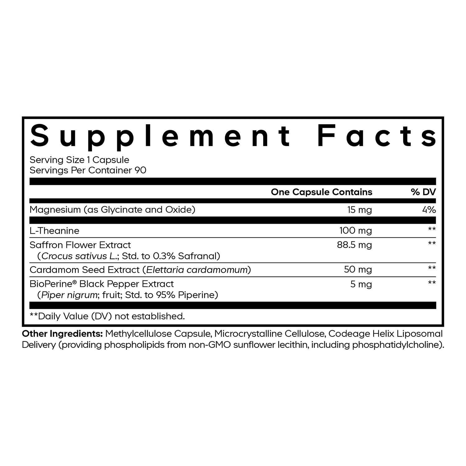 Liposomal Saffron+ - 90 Vegetable Capsules (90 Servings)