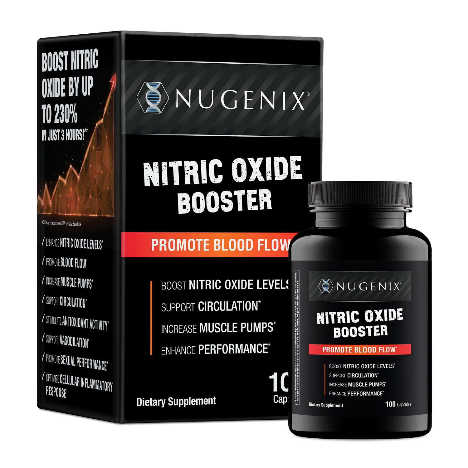 Nitric Oxide Booster - 100 Capsules (25 Servings)  | GNC