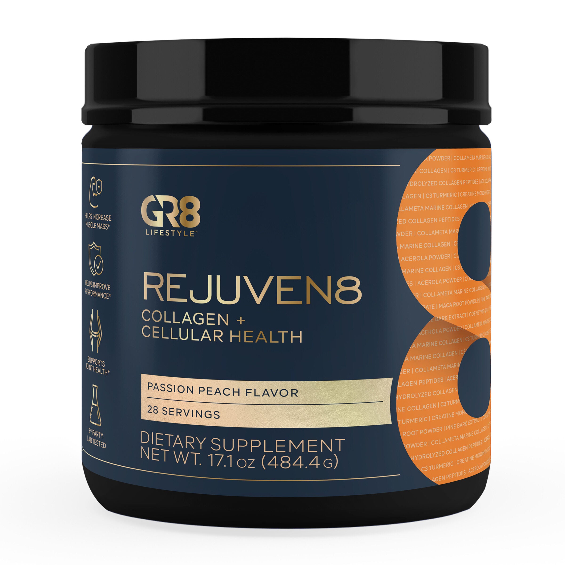Rejuven8 Collagen + Cellular Health - Passion Peach (28 Servings)