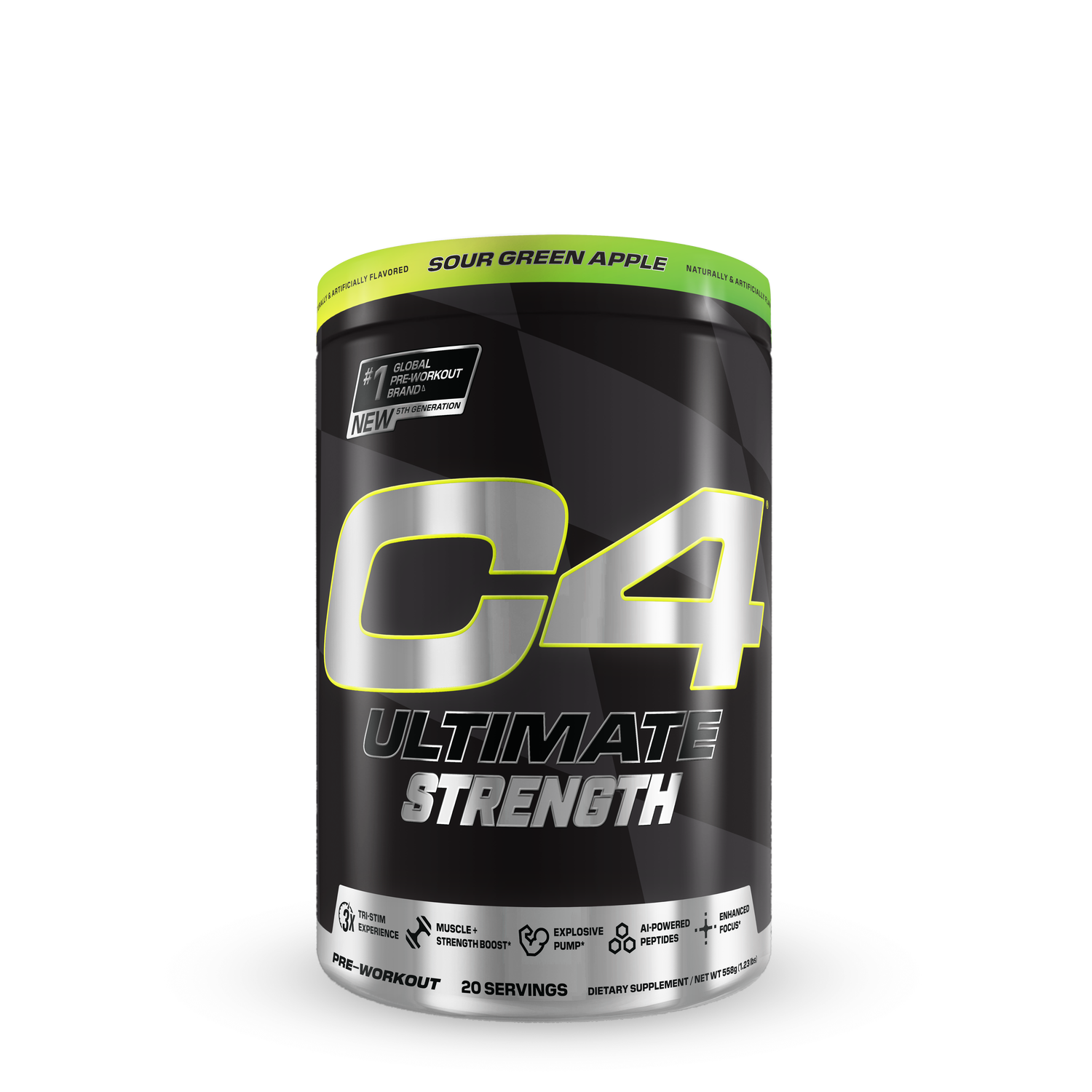 Cellucor C4 Ultimate Strength Pre-Workout - Sour Green Apple (20 Servings)
