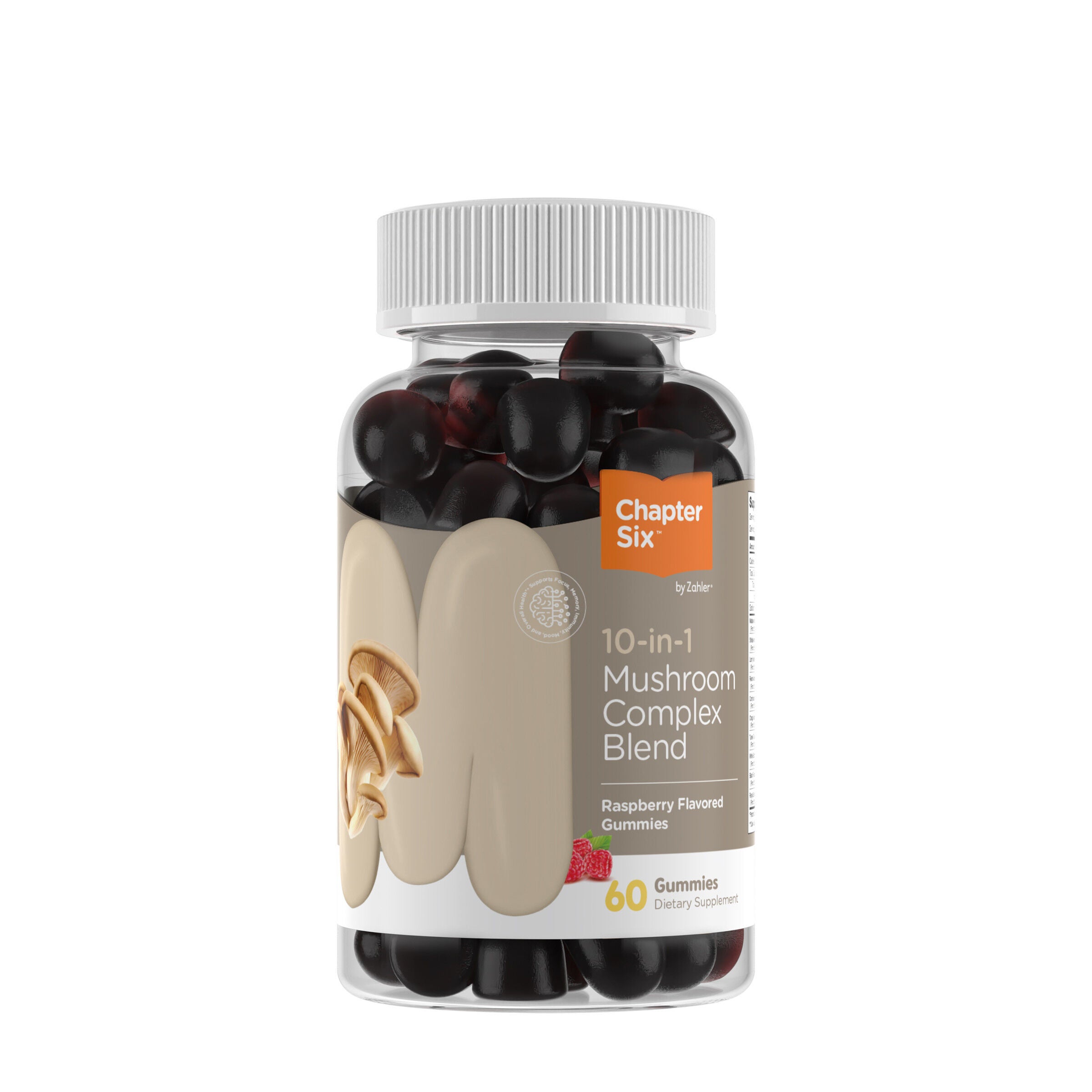 Chapter Six: 10-in-1 Mushroom Complex Blend - Raspberry - 60 Gummies (30 Servings)  | GNC