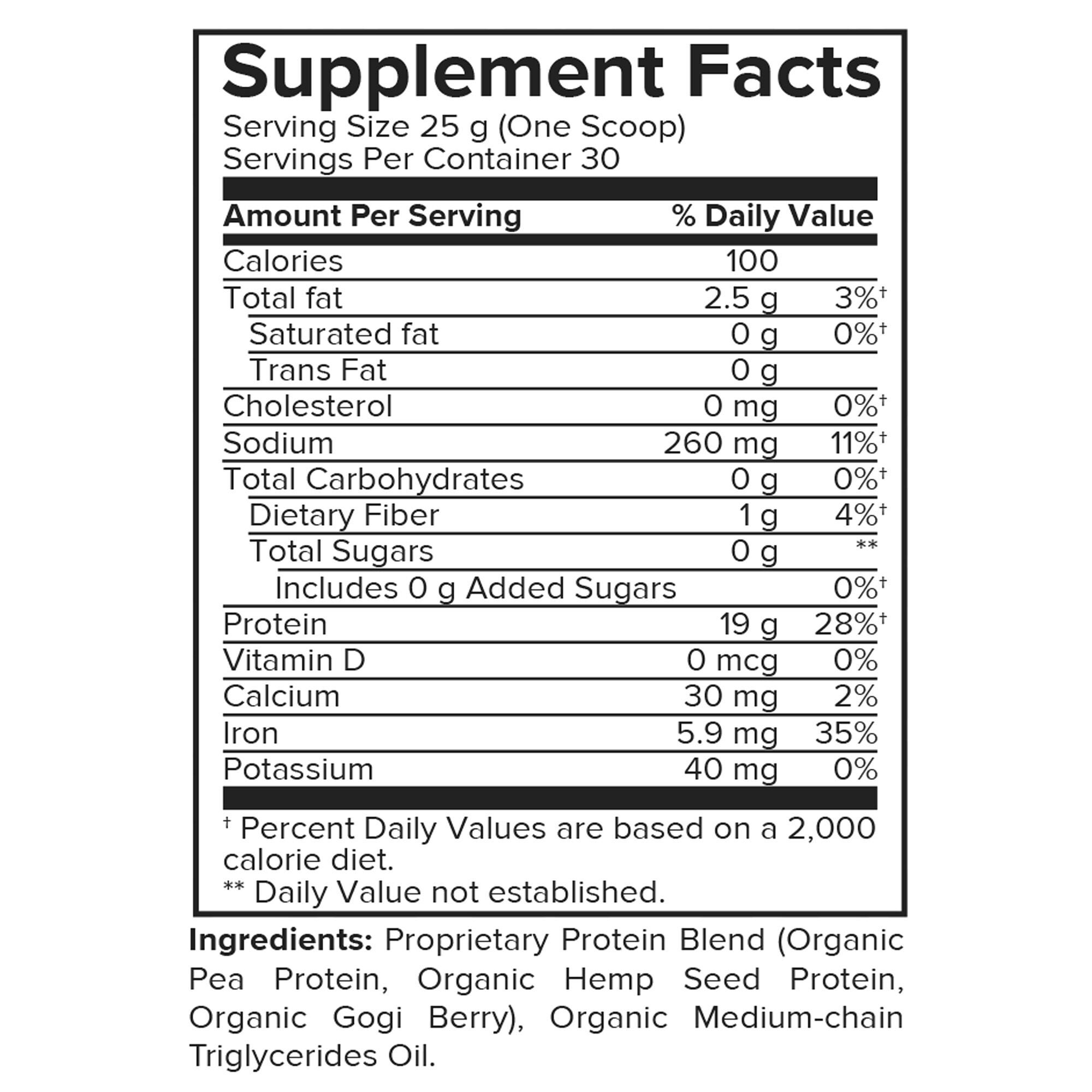Vegan Protein Blend - Unflavored (30 Servings)  | GNC